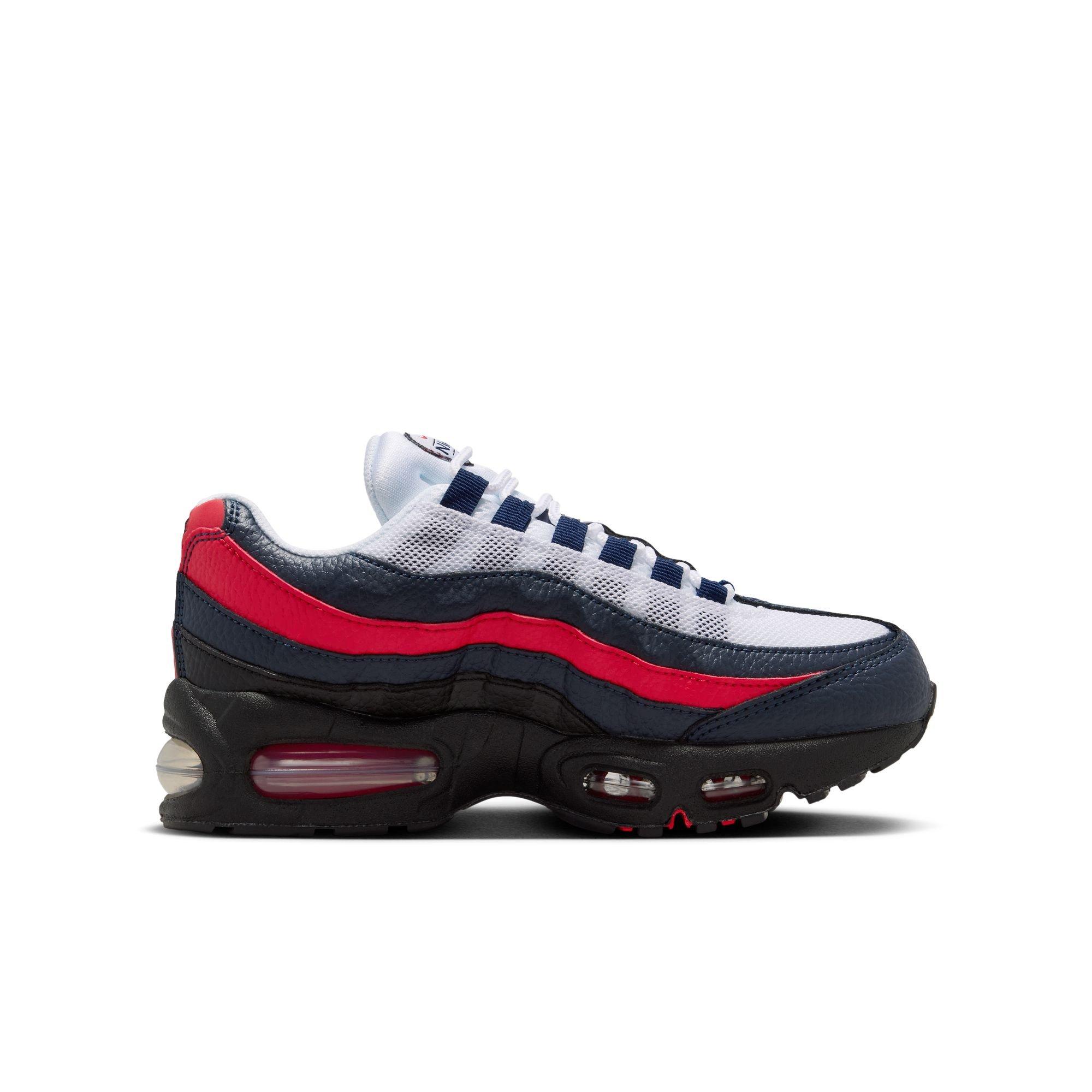 Nike Air Max 95 LTR SE "Big Bubble" Grade School Kids' Shoe - OBSIDIAN/METALLIC GOLD/CHALLENGE RED Thumbnail View 3