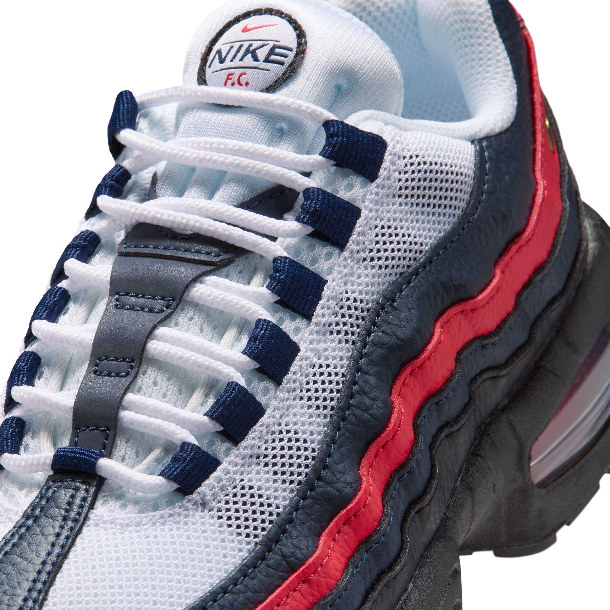 Nike Air Max 95 LTR SE "Big Bubble" Grade School Kids' Shoe - OBSIDIAN/METALLIC GOLD/CHALLENGE RED Thumbnail View 5