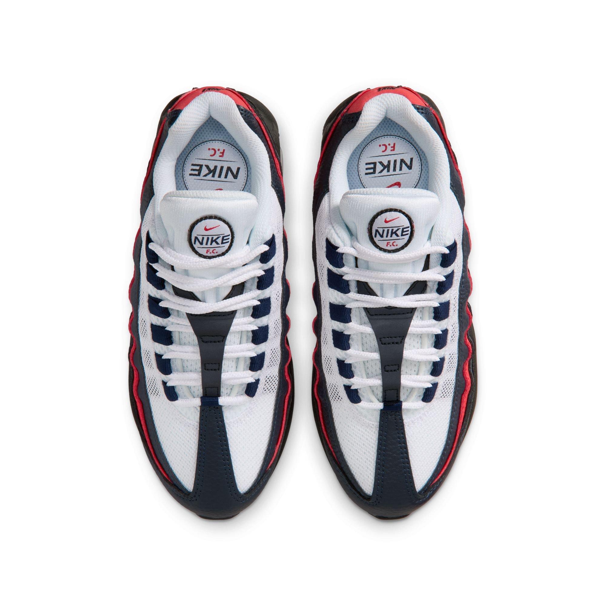 Nike Air Max 95 LTR SE "Big Bubble" Grade School Kids' Shoe - OBSIDIAN/METALLIC GOLD/CHALLENGE RED Thumbnail View 10
