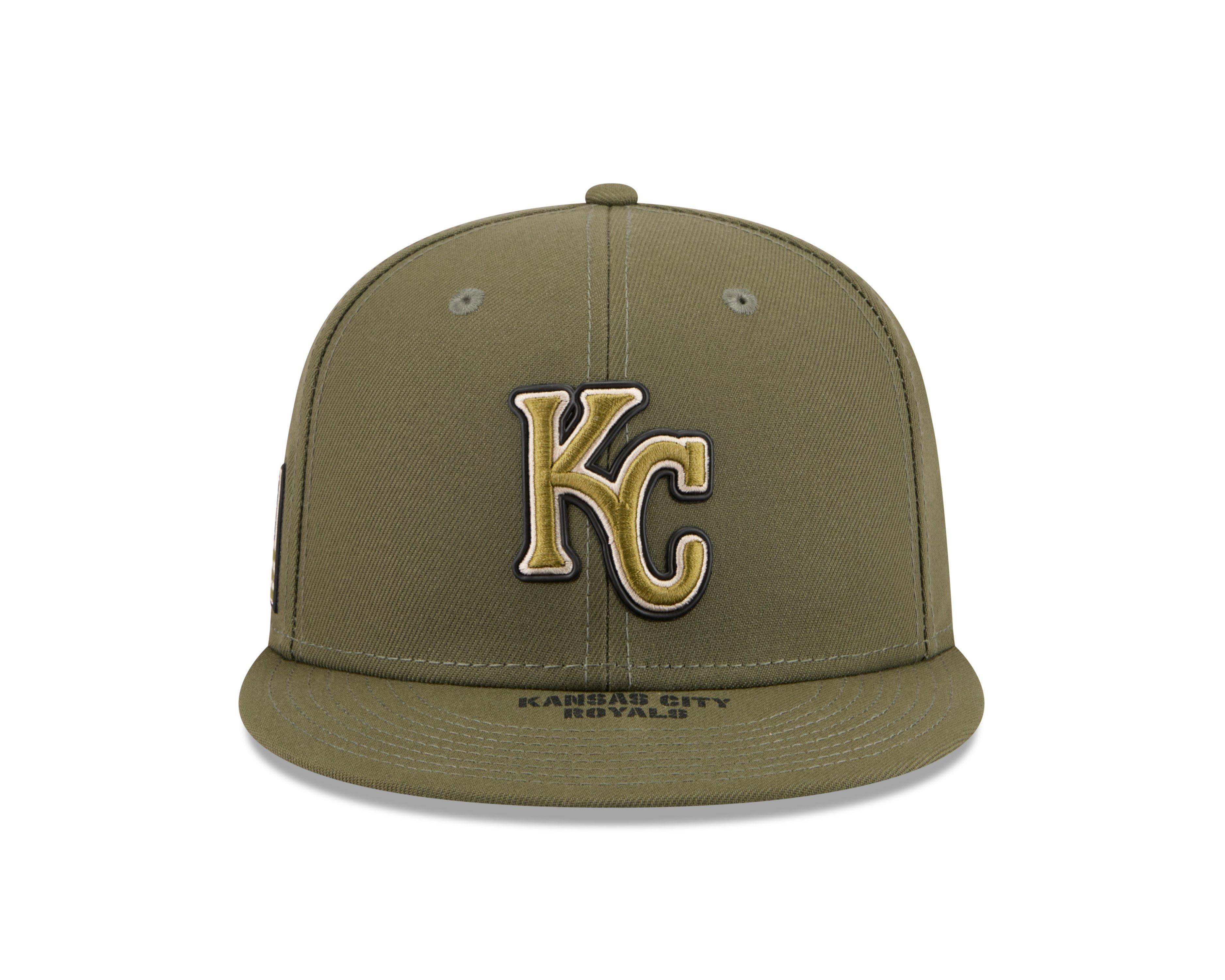New Era Kansas City Royals 9FIFTY Armed Forces Snapback Hat-Green - GREEN Thumbnail View 3