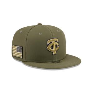 New Era Minnesota Twins 9FIFTY Armed Forces Snapback Hat-Green