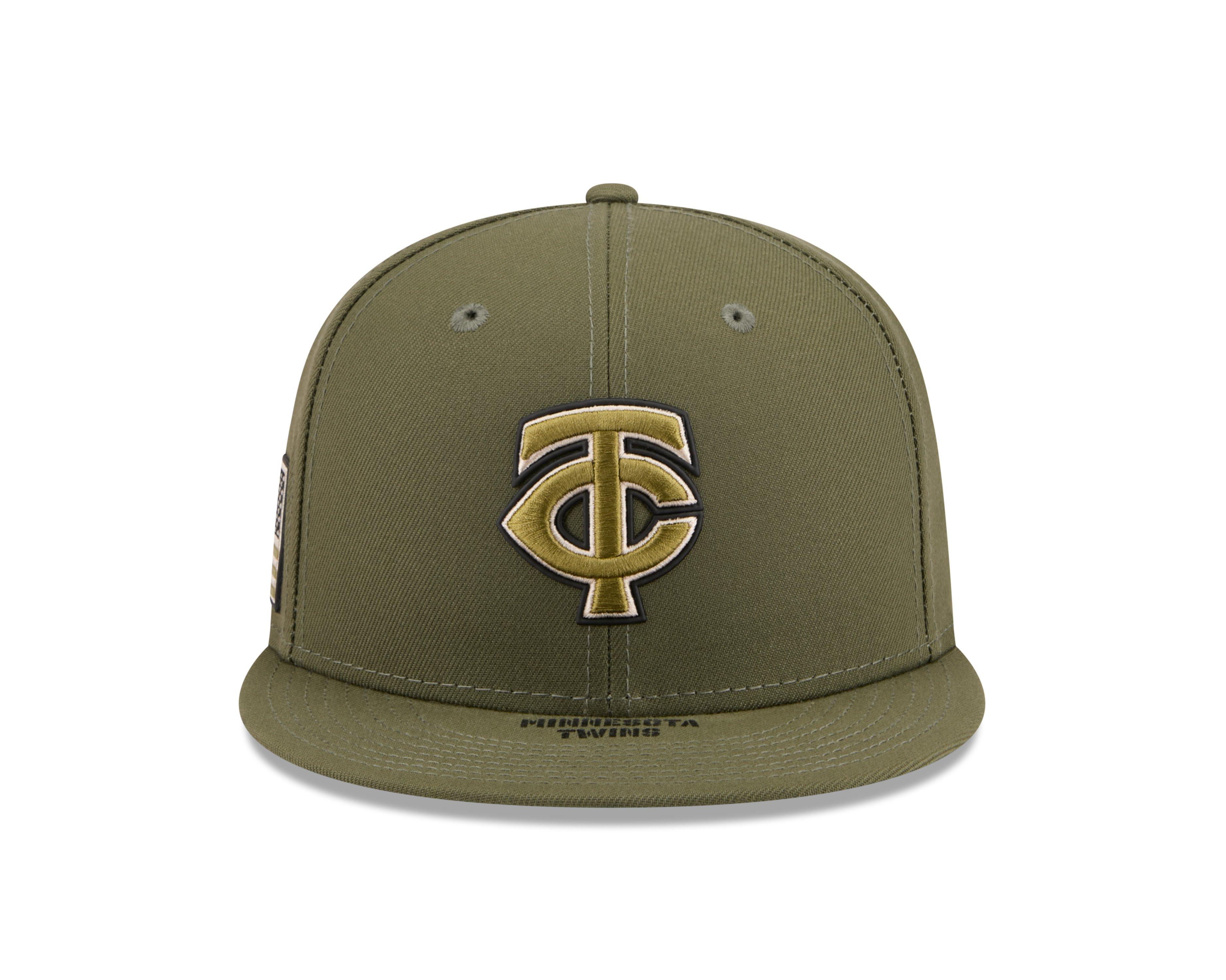 New Era Minnesota Twins 9FIFTY Armed Forces Snapback Hat-Green - GREEN Thumbnail View 3