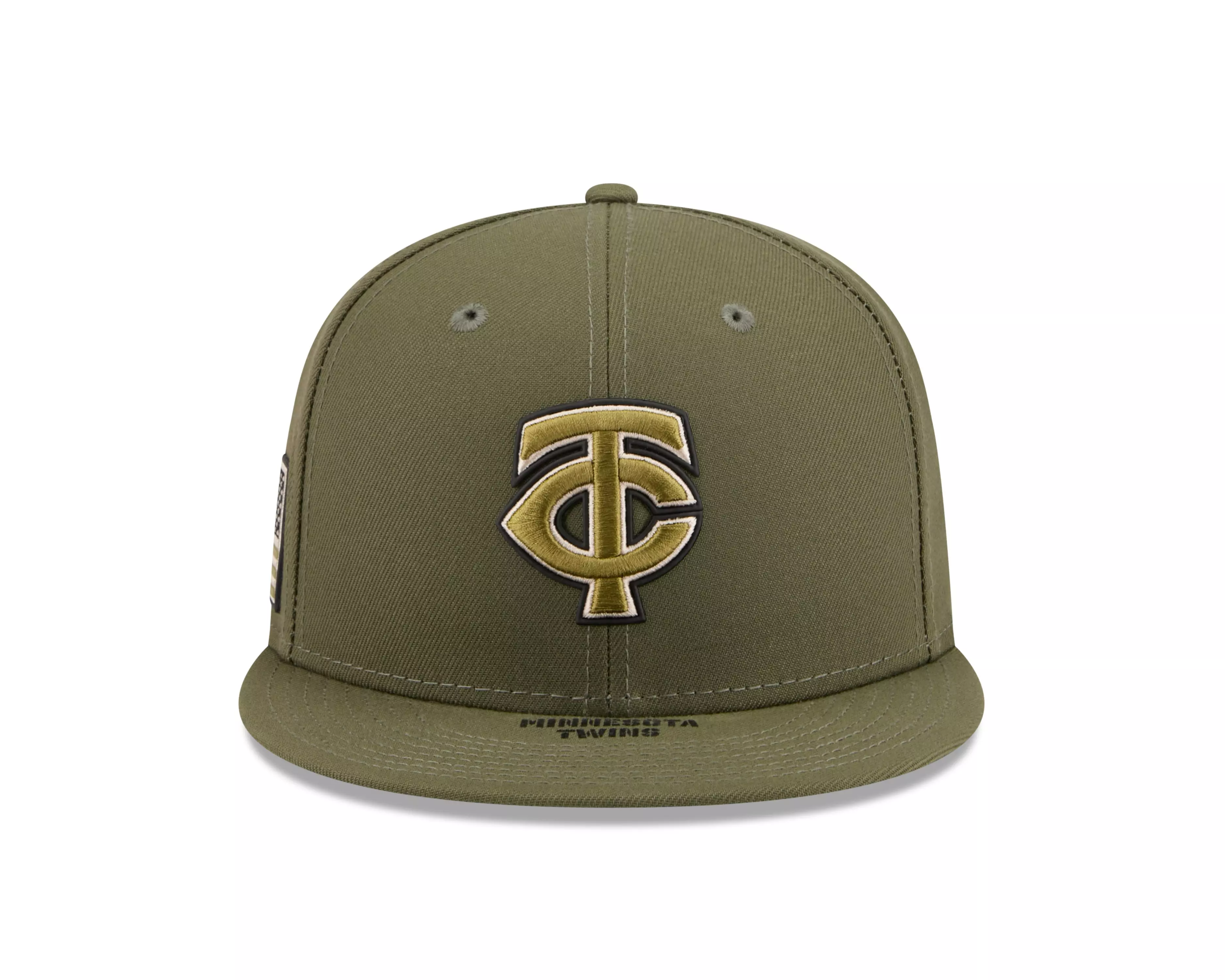 New Era Minnesota Twins 9FIFTY Armed Forces Snapback Hat-Green - GREEN