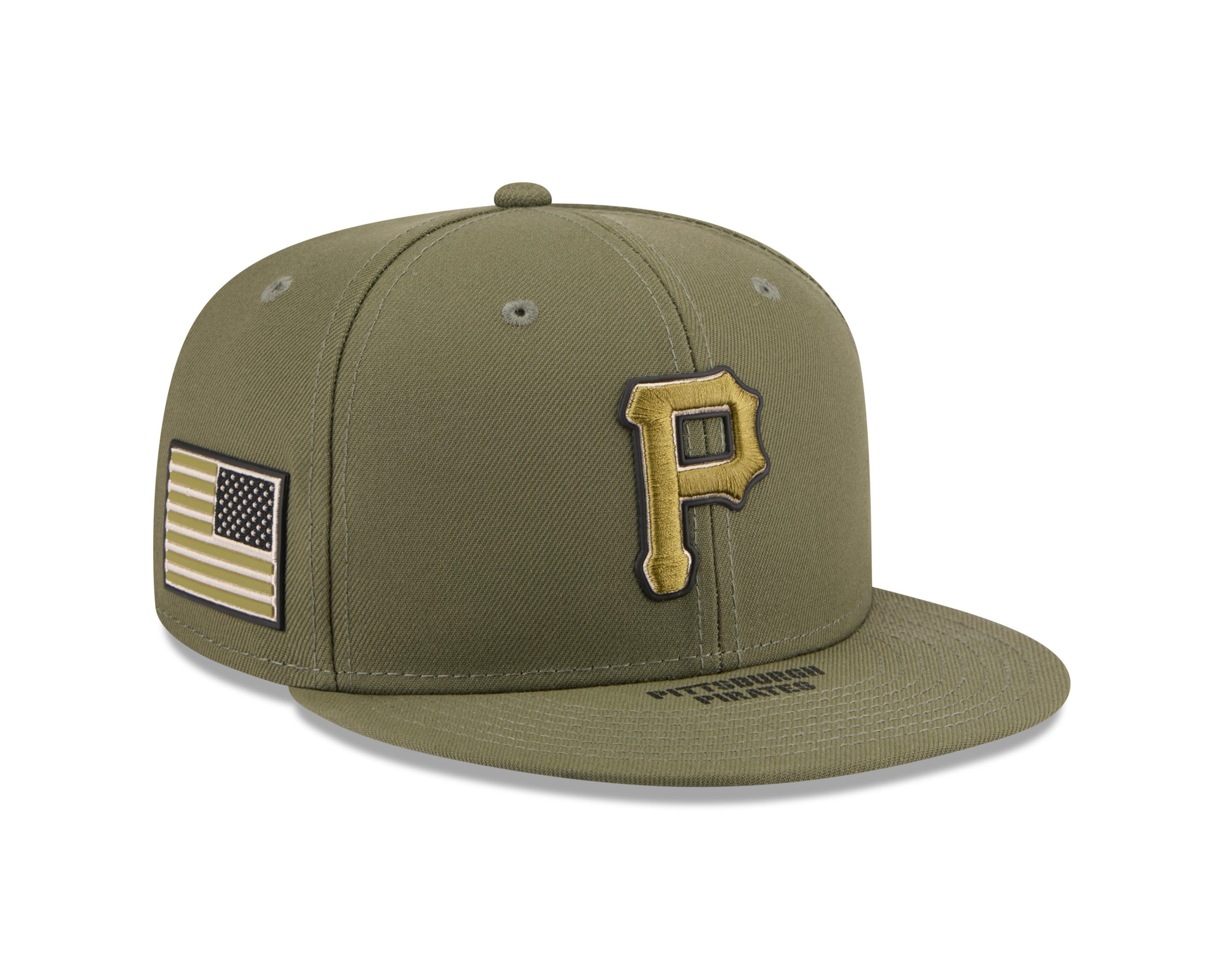 New Era Pittsburgh Pirates 9FIFTY Armed Forces Green Snapback Hat