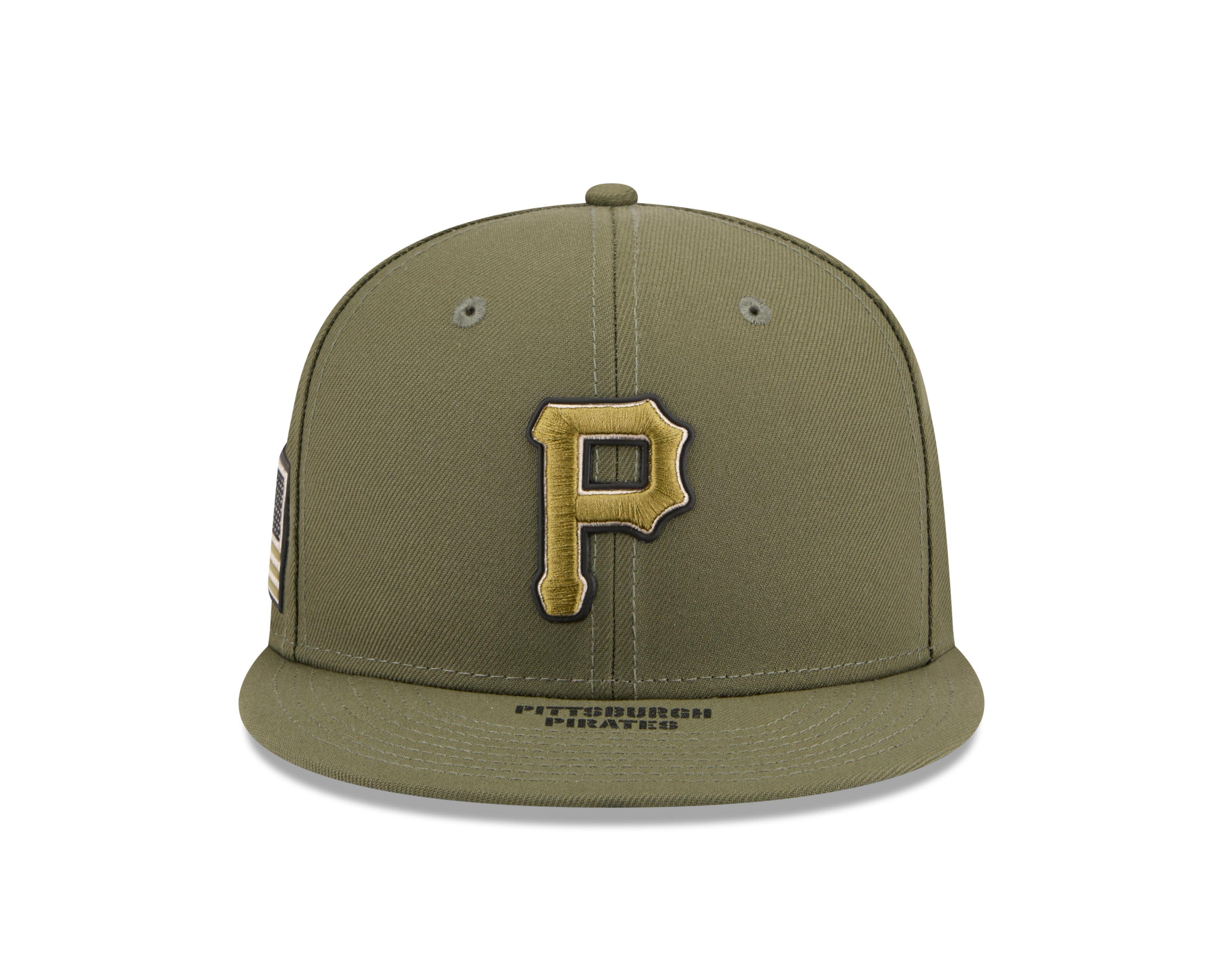 New Era Pittsburgh Pirates 9FIFTY Armed Forces Snapback Hat-Green - GREEN Thumbnail View 3