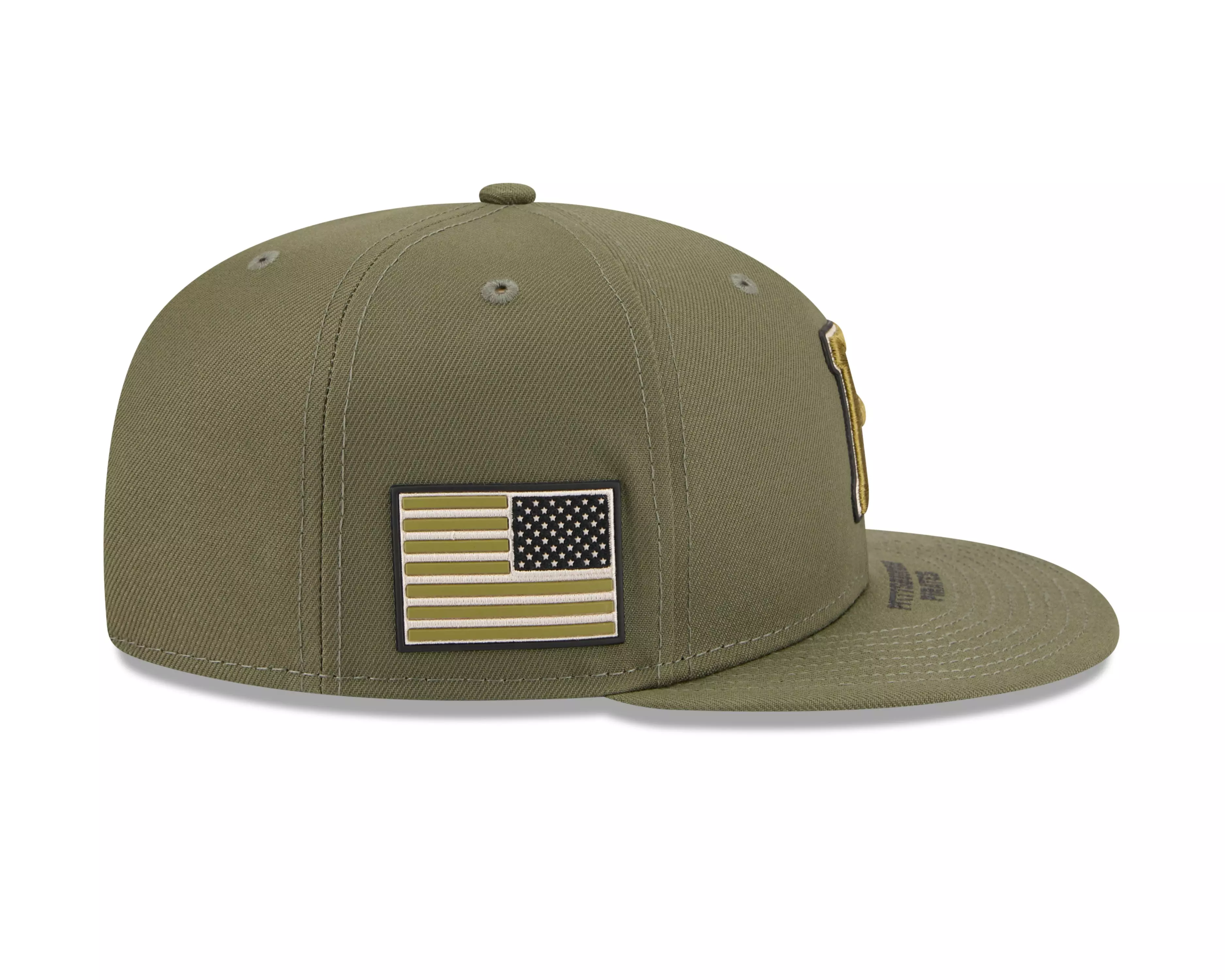 New Era Pittsburgh Pirates 9FIFTY Armed Forces Snapback Hat-Green - GREEN