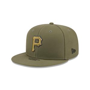 New Era Pittsburgh Pirates 9FIFTY Armed Forces Snapback Hat-Green