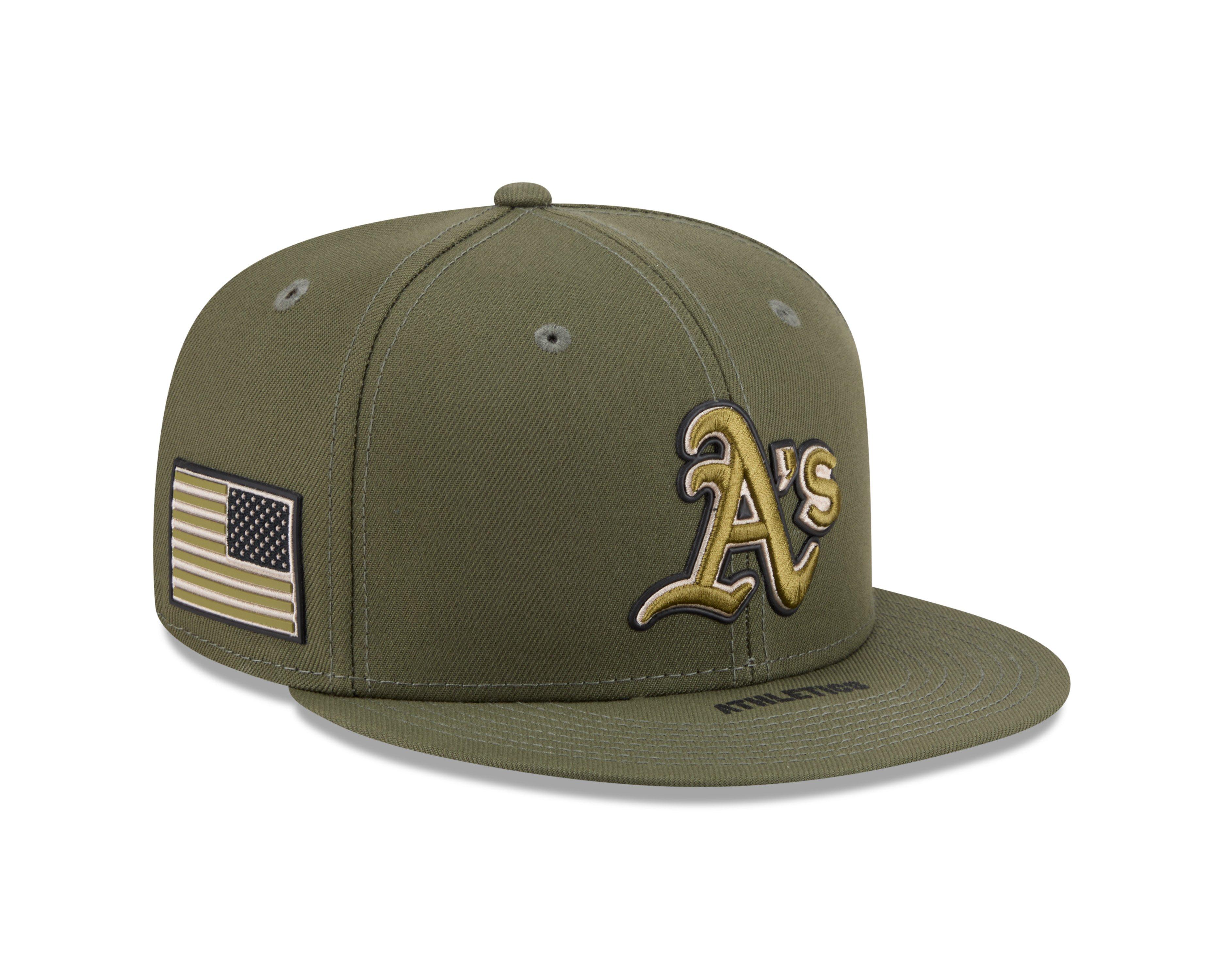 New Era Oakland Athletics 9FIFTY Armed Forces Green Snapback Hat