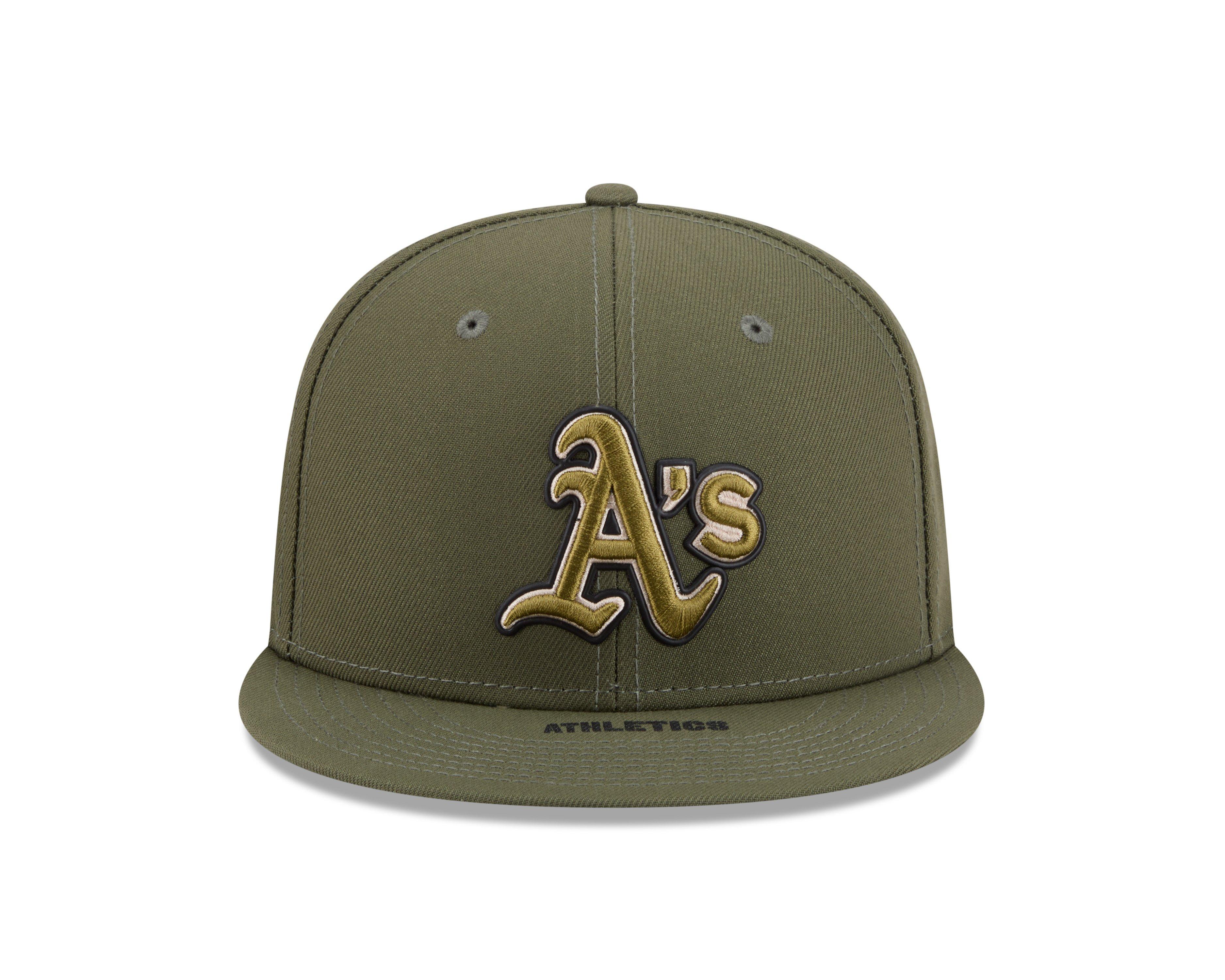 New Era Oakland Athletics 9FIFTY Armed Forces Snapback Hat-Green - GREEN Thumbnail View 3