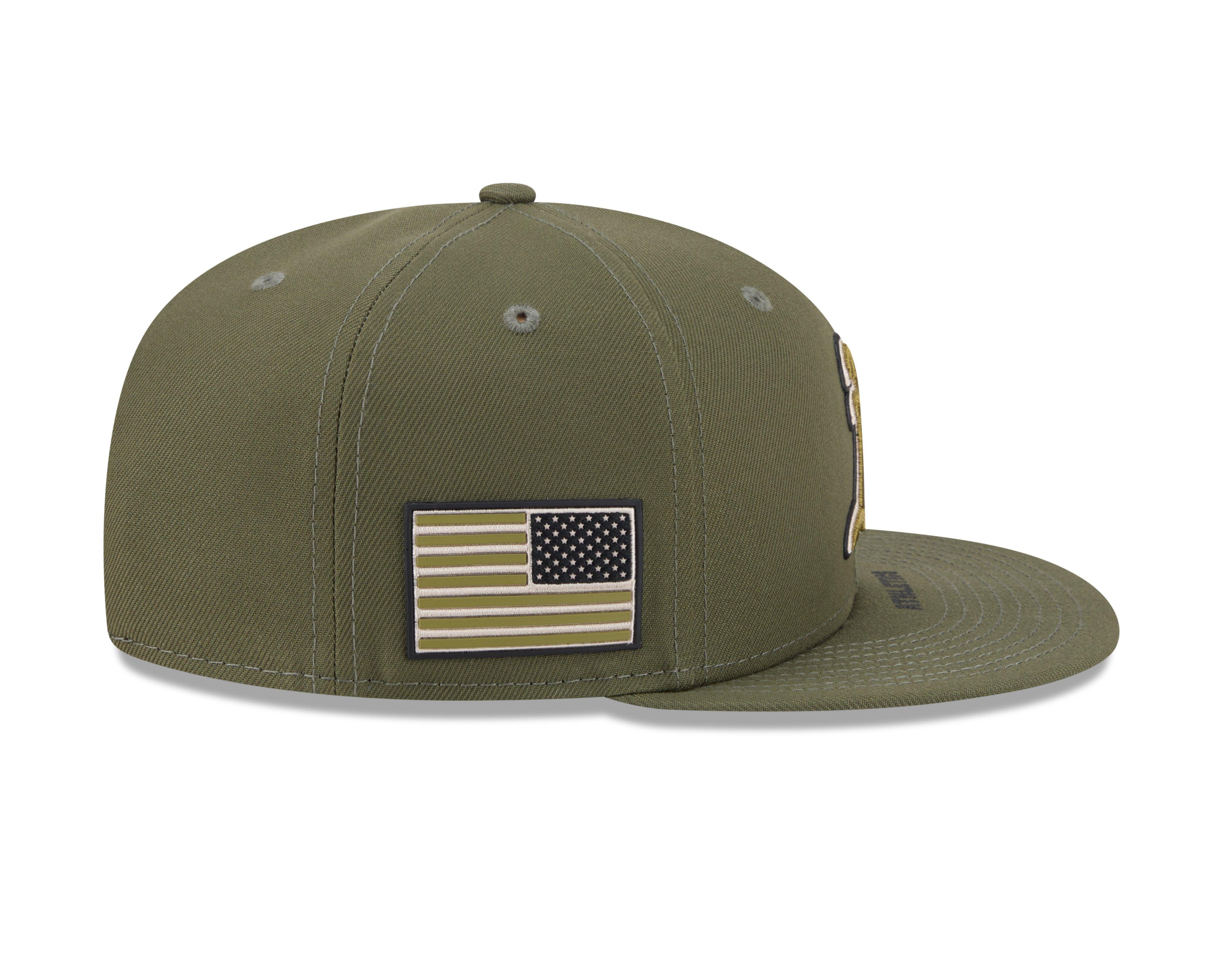 New Era Oakland Athletics 9FIFTY Armed Forces Snapback Hat-Green - GREEN Thumbnail View 6