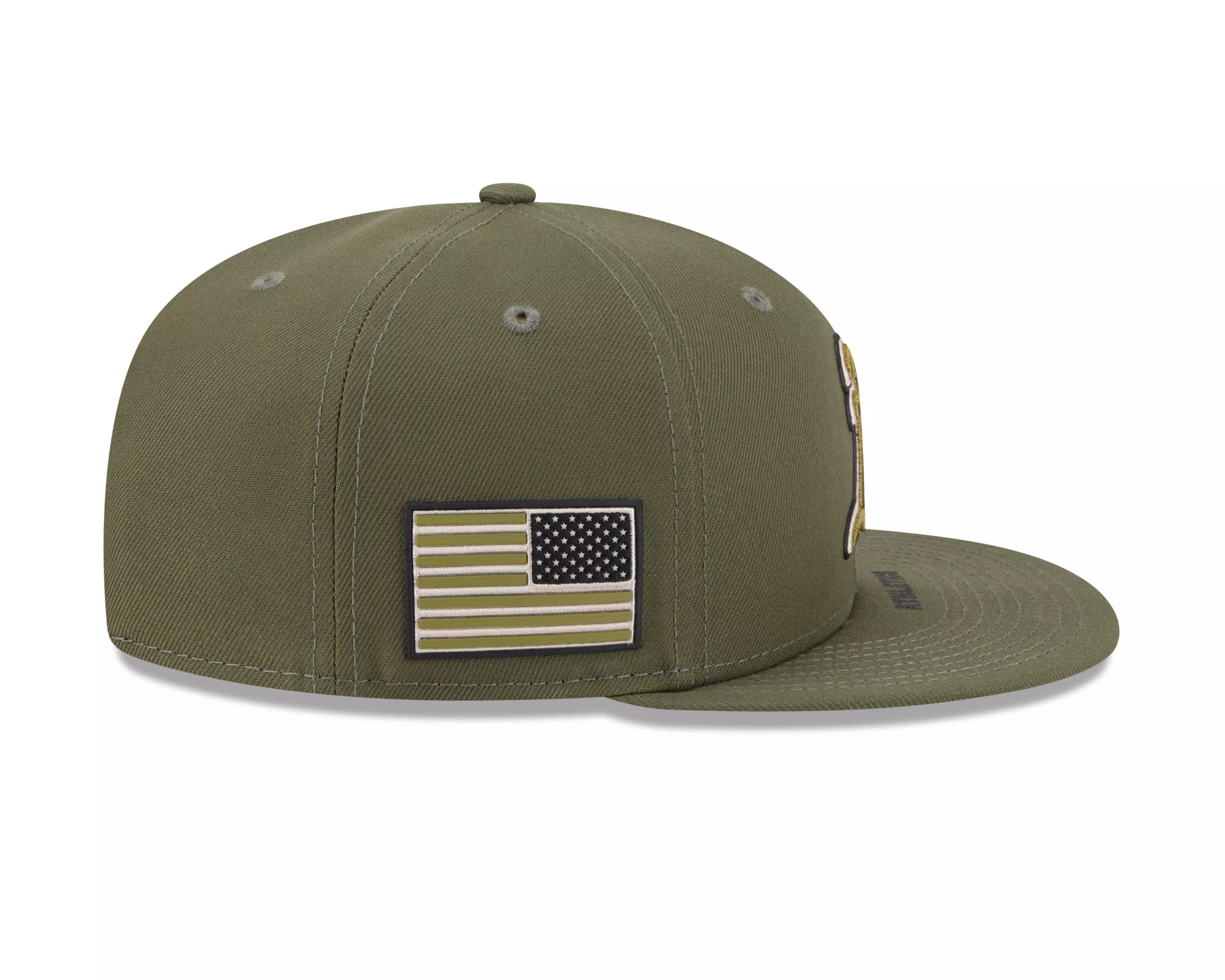 New Era Oakland Athletics 9FIFTY Armed Forces Snapback Hat-Green - GREEN