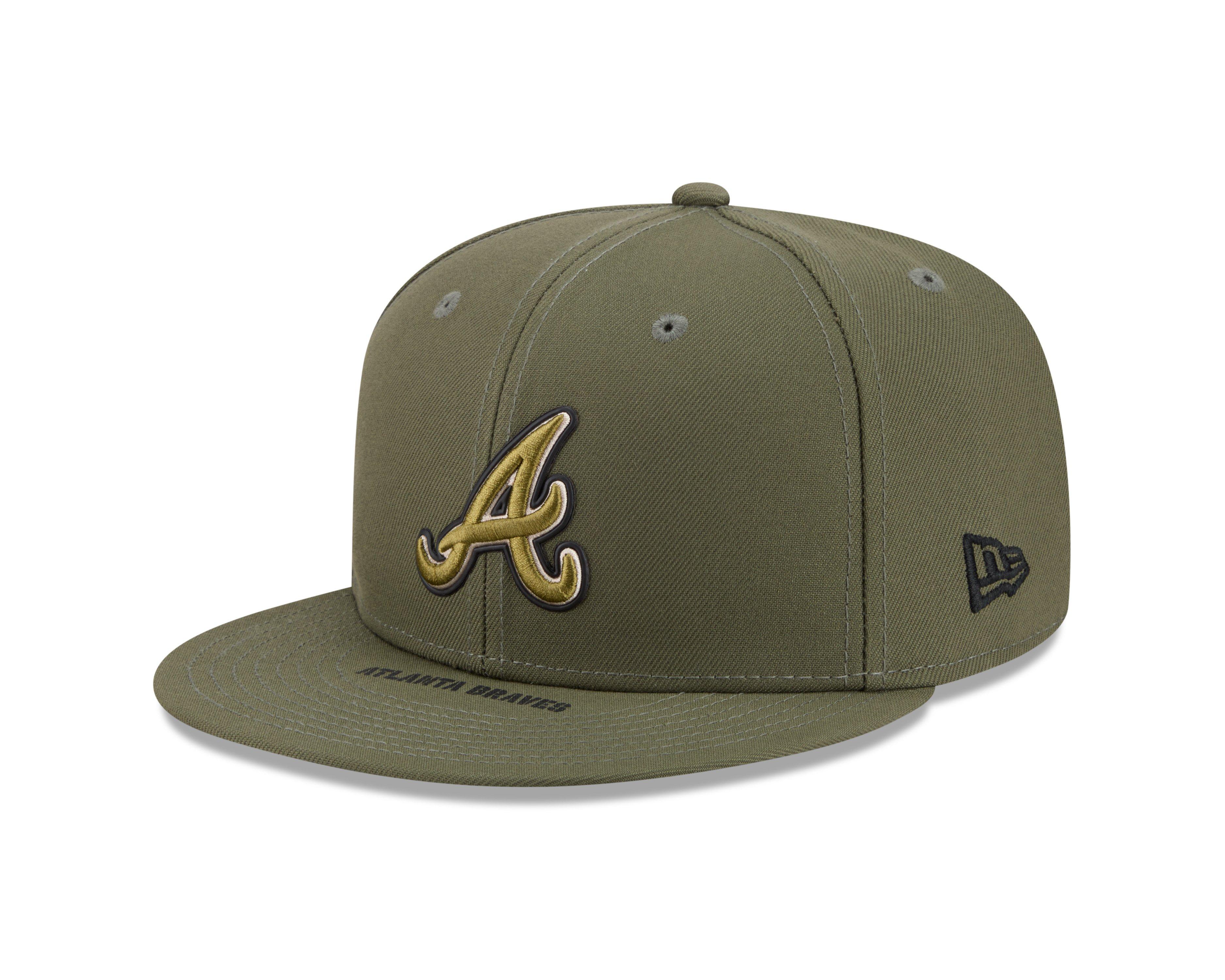 New Era Atlanta Braves 9FIFTY Armed Forces Green Snapback Hat