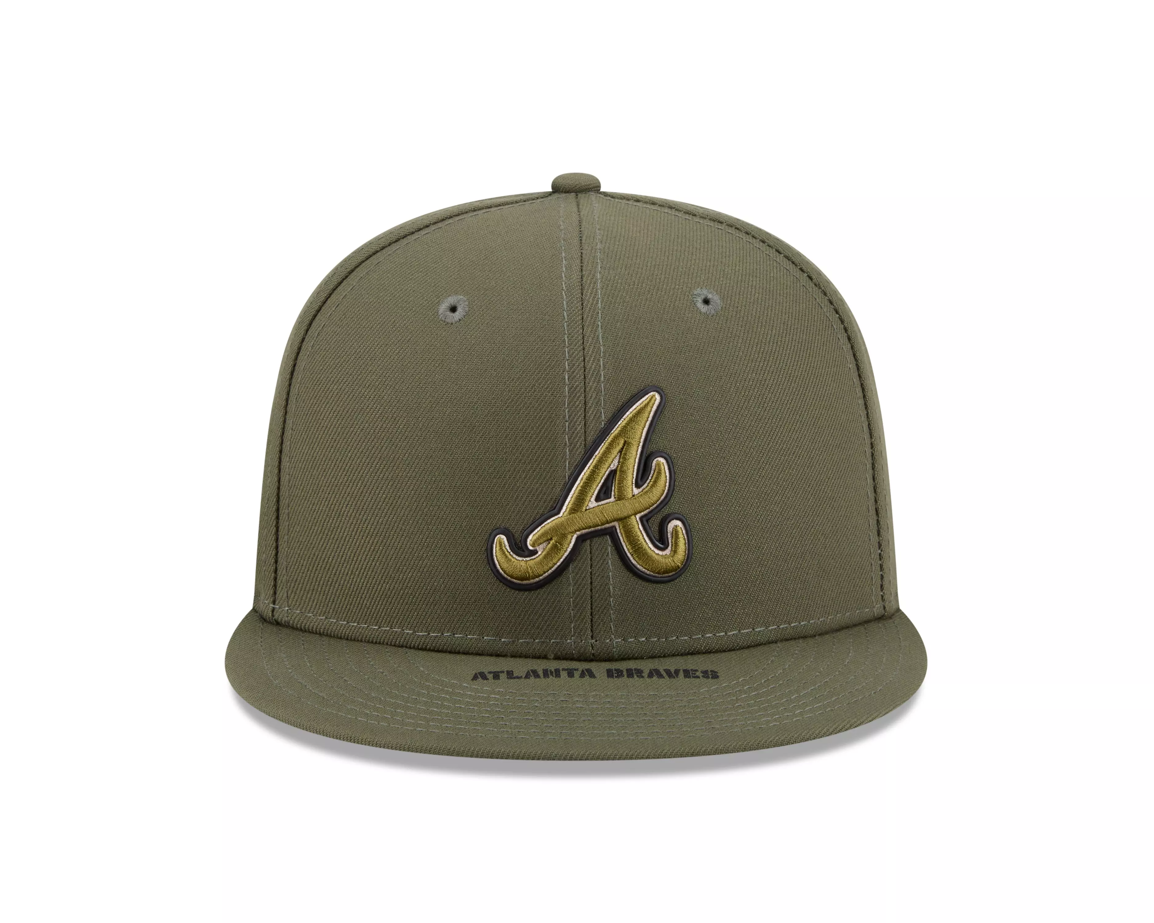 New Era Atlanta Braves 9FIFTY Armed Forces Snapback Hat-Green - GREEN