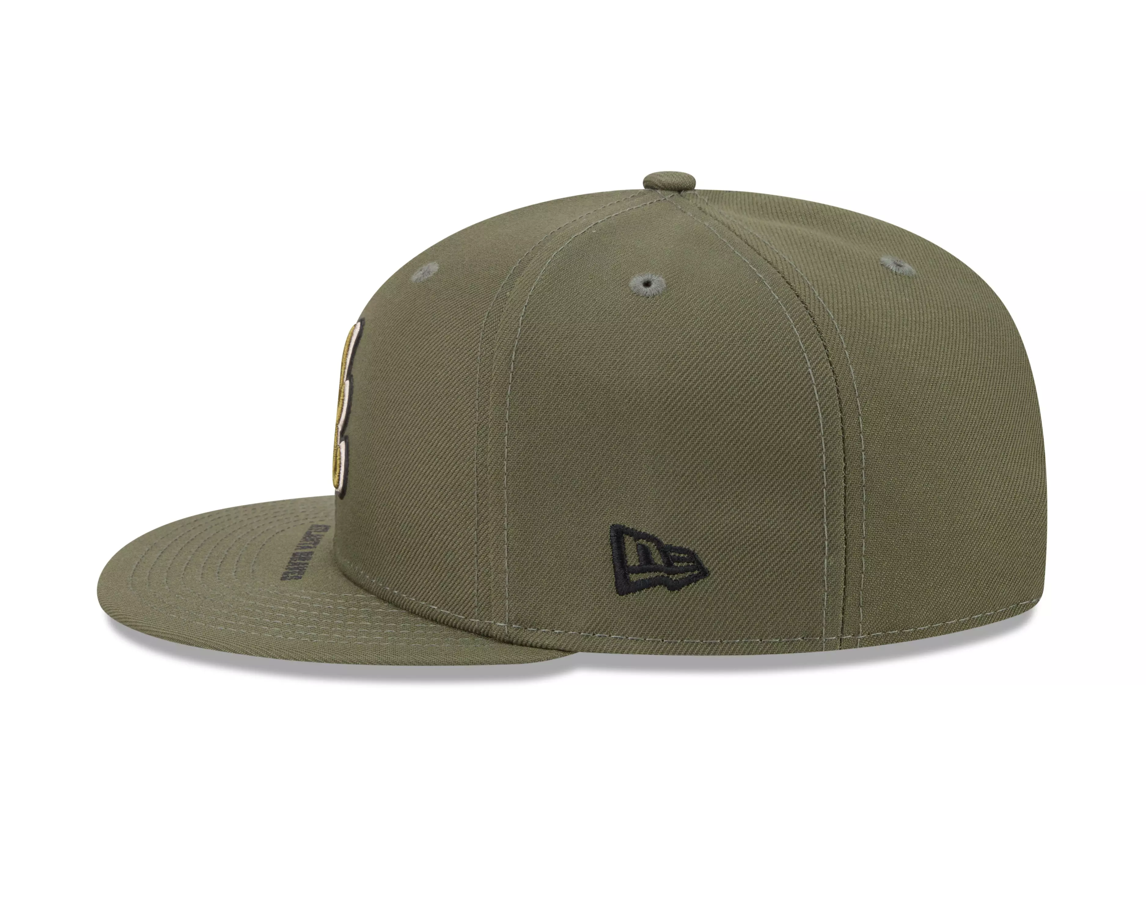 New Era Atlanta Braves 9FIFTY Armed Forces Snapback Hat-Green - GREEN