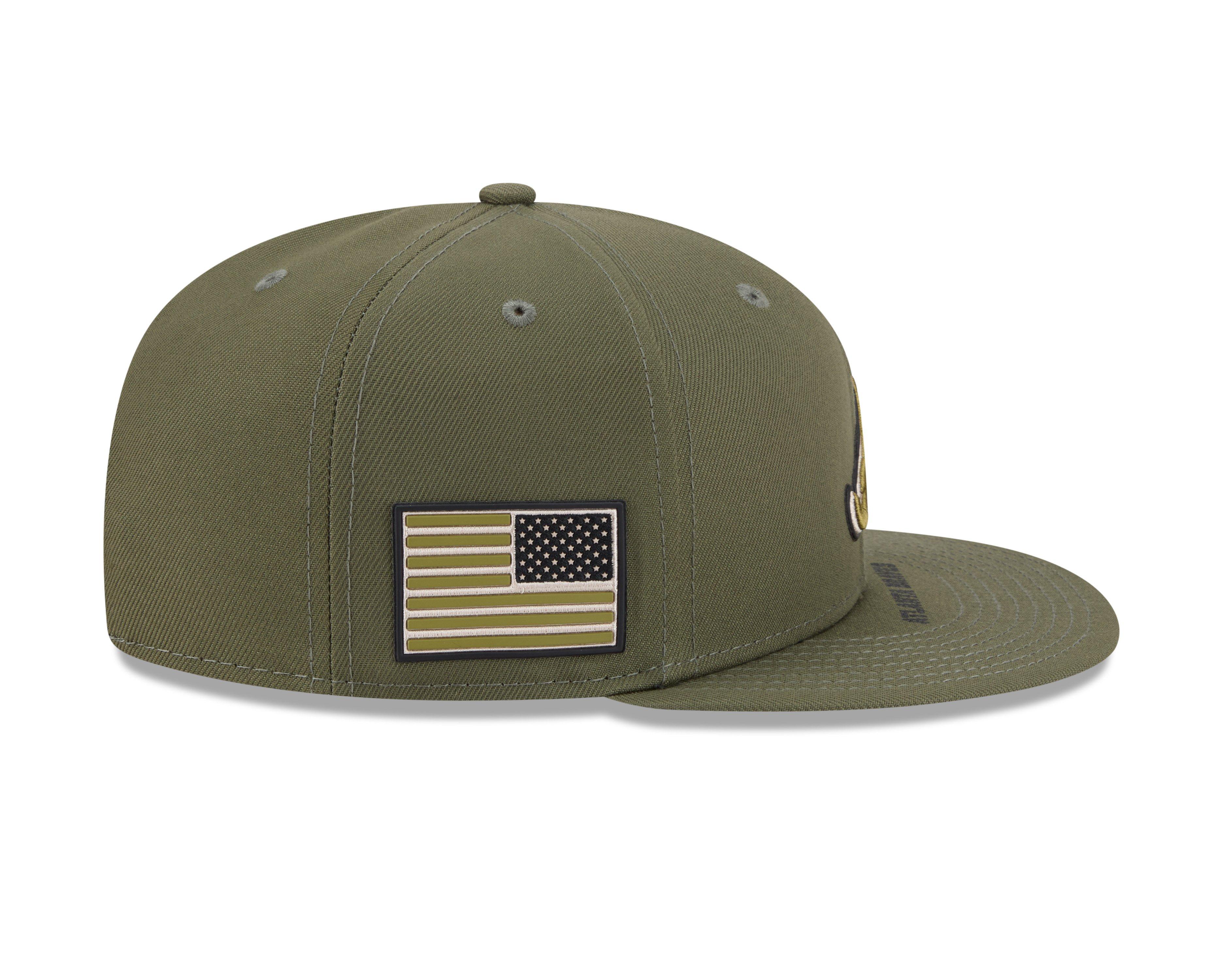 New Era Atlanta Braves 9FIFTY Armed Forces Snapback Hat-Green - GREEN Thumbnail View 6