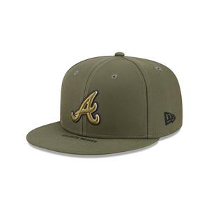 New Era Atlanta Braves 9FIFTY Armed Forces Snapback Hat-Green