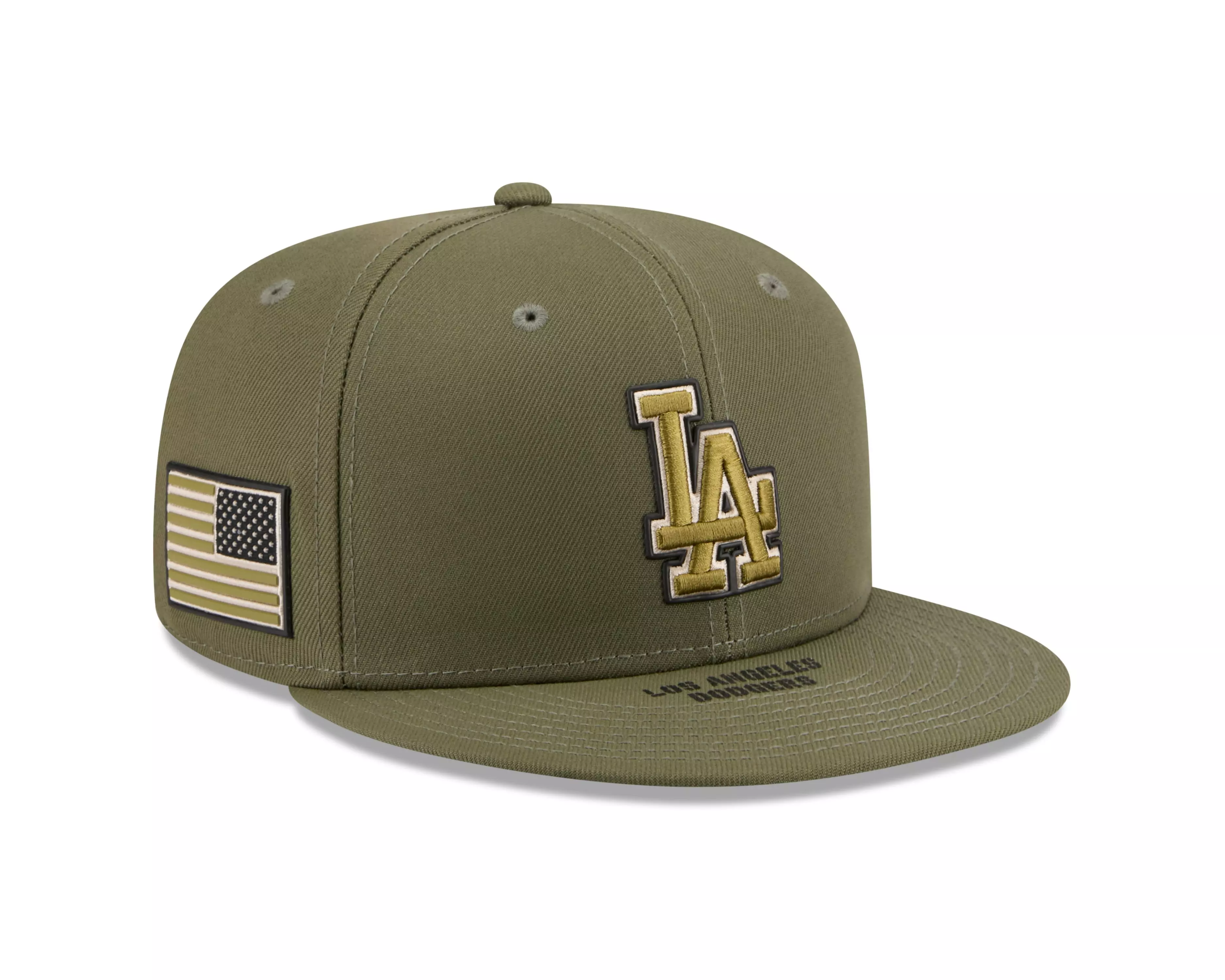 New Era Los Angeles Dodgers 9FIFTY Armed Forces Snapback Hat-Green - GREEN
