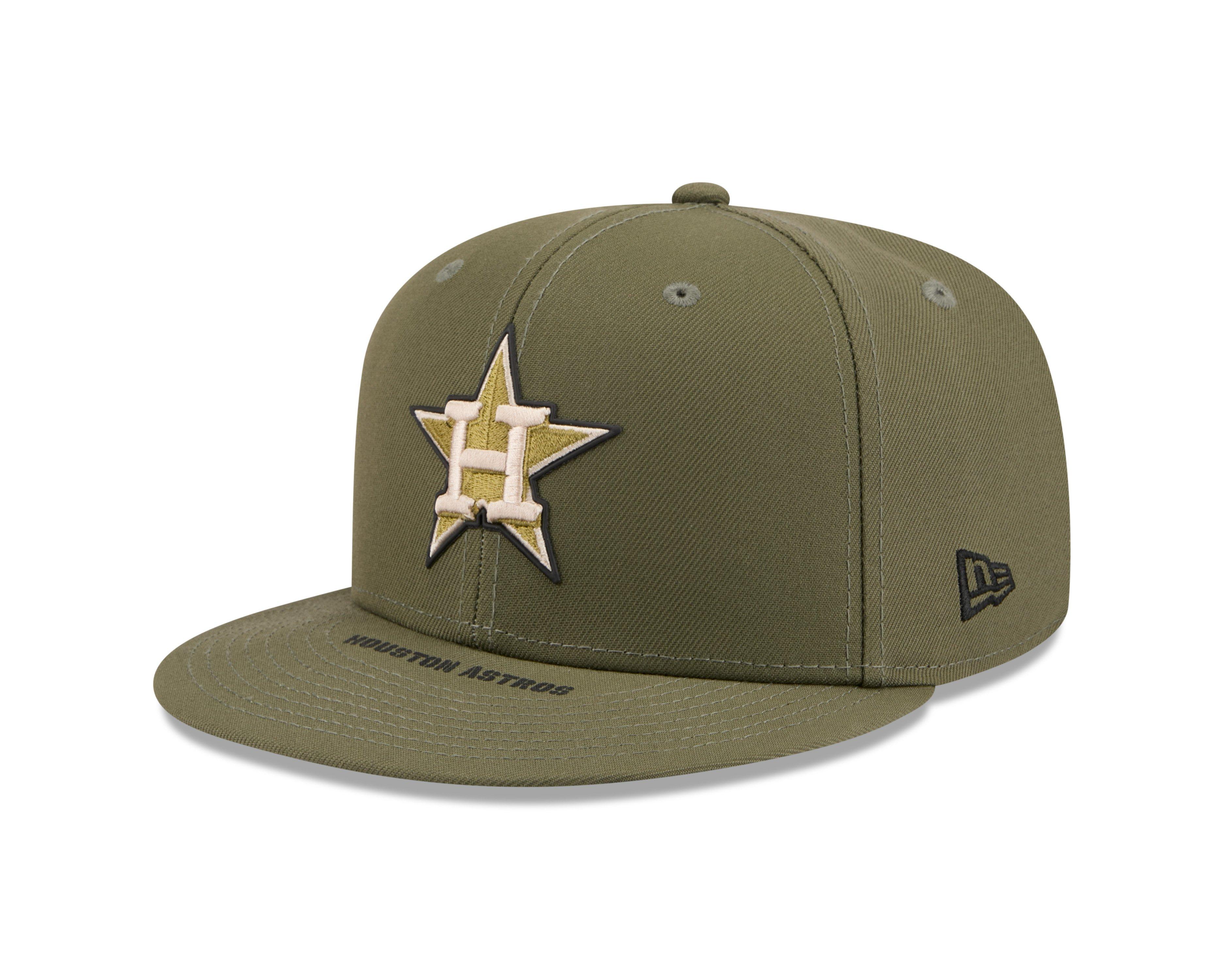 New Era Houston Astros 9FIFTY Armed Forces Green Snapback Hat