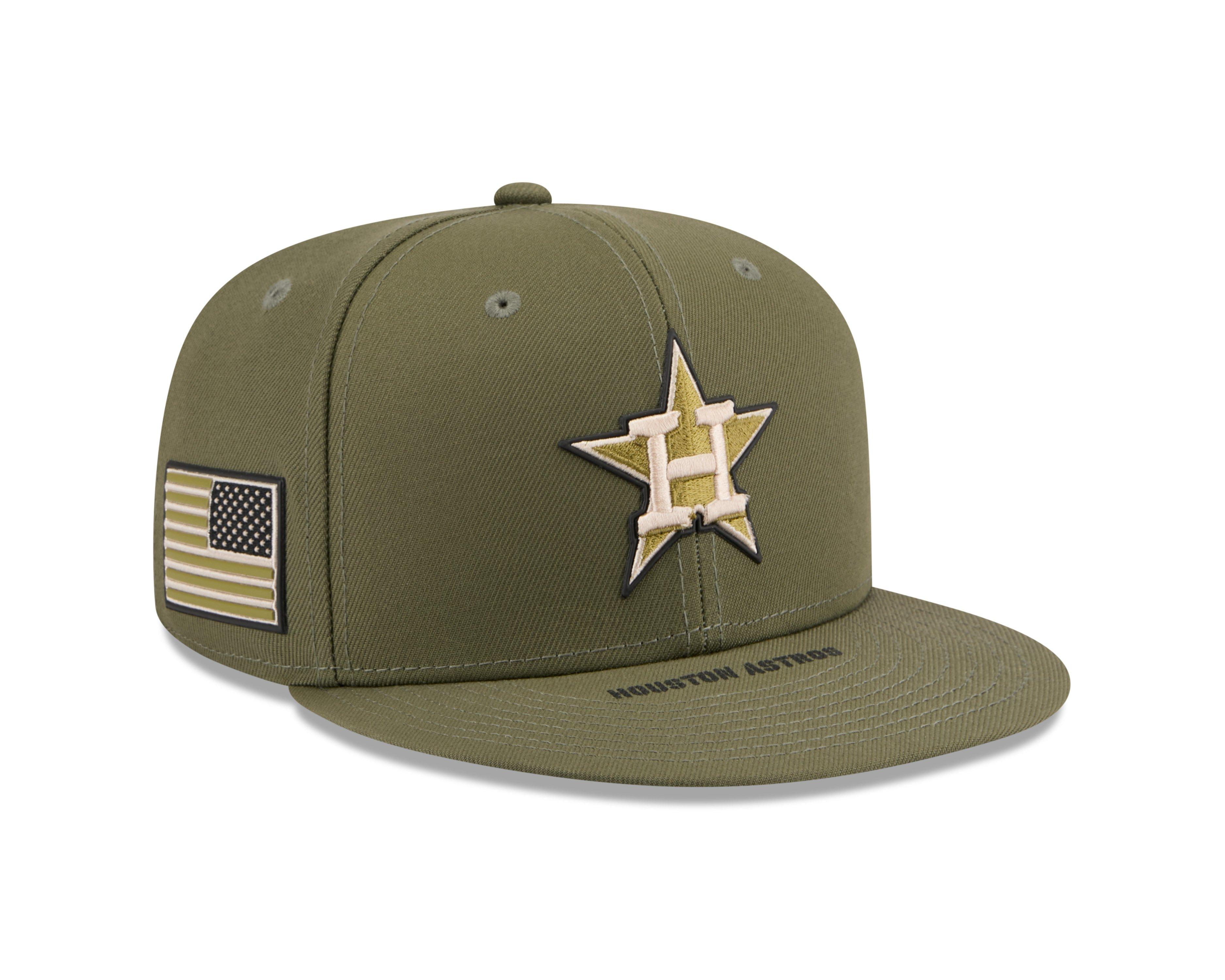 New Era Houston Astros 9FIFTY Armed Forces Green Snapback Hat