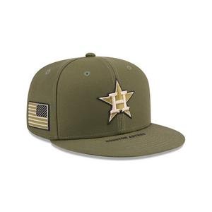 New Era Houston Astros 9FIFTY Armed Forces Snapback Hat-Green