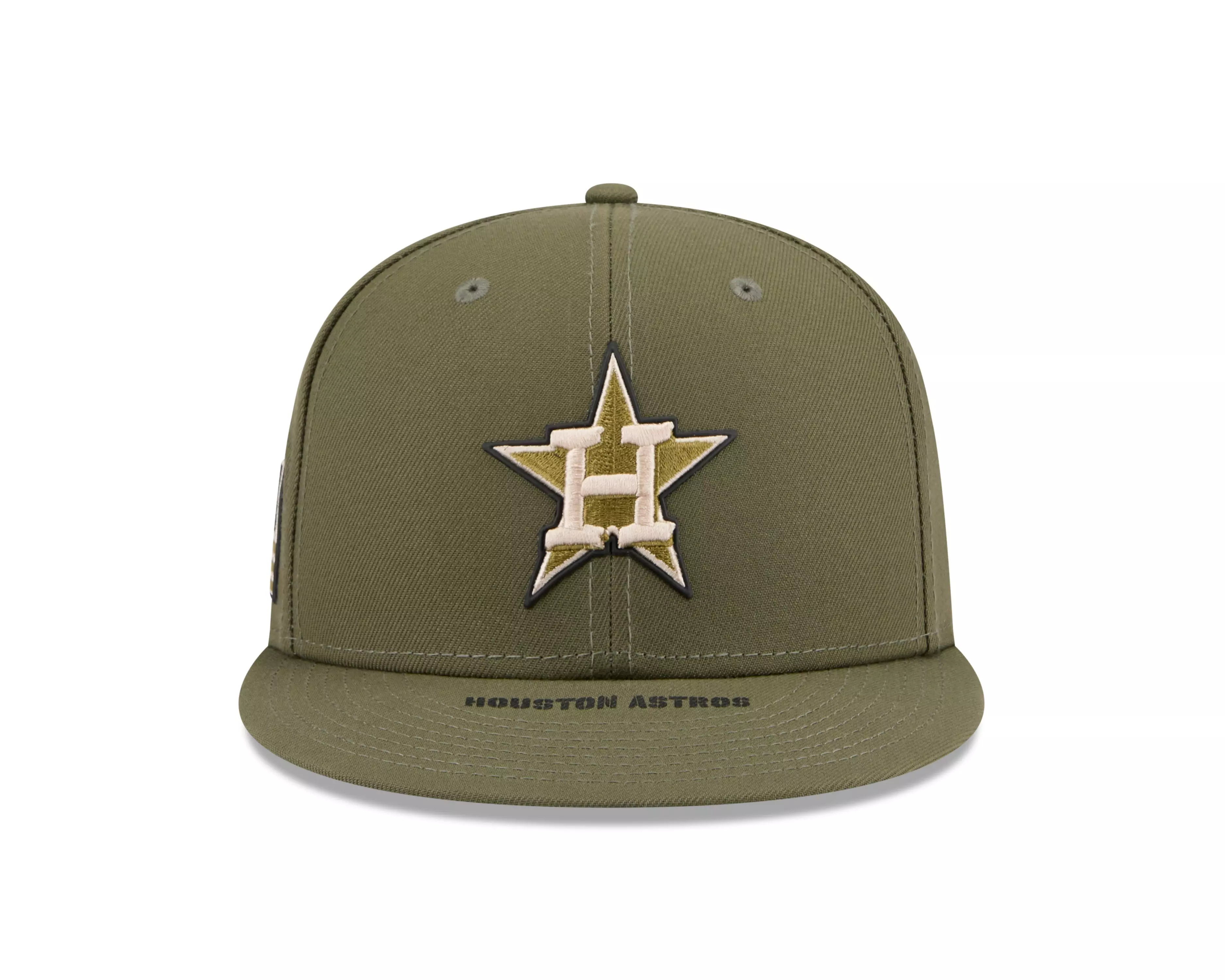 New Era Houston Astros 9FIFTY Armed Forces Snapback Hat-Green - GREEN