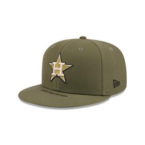 New Era Houston Astros 9FIFTY Armed Forces Snapback Hat-Green