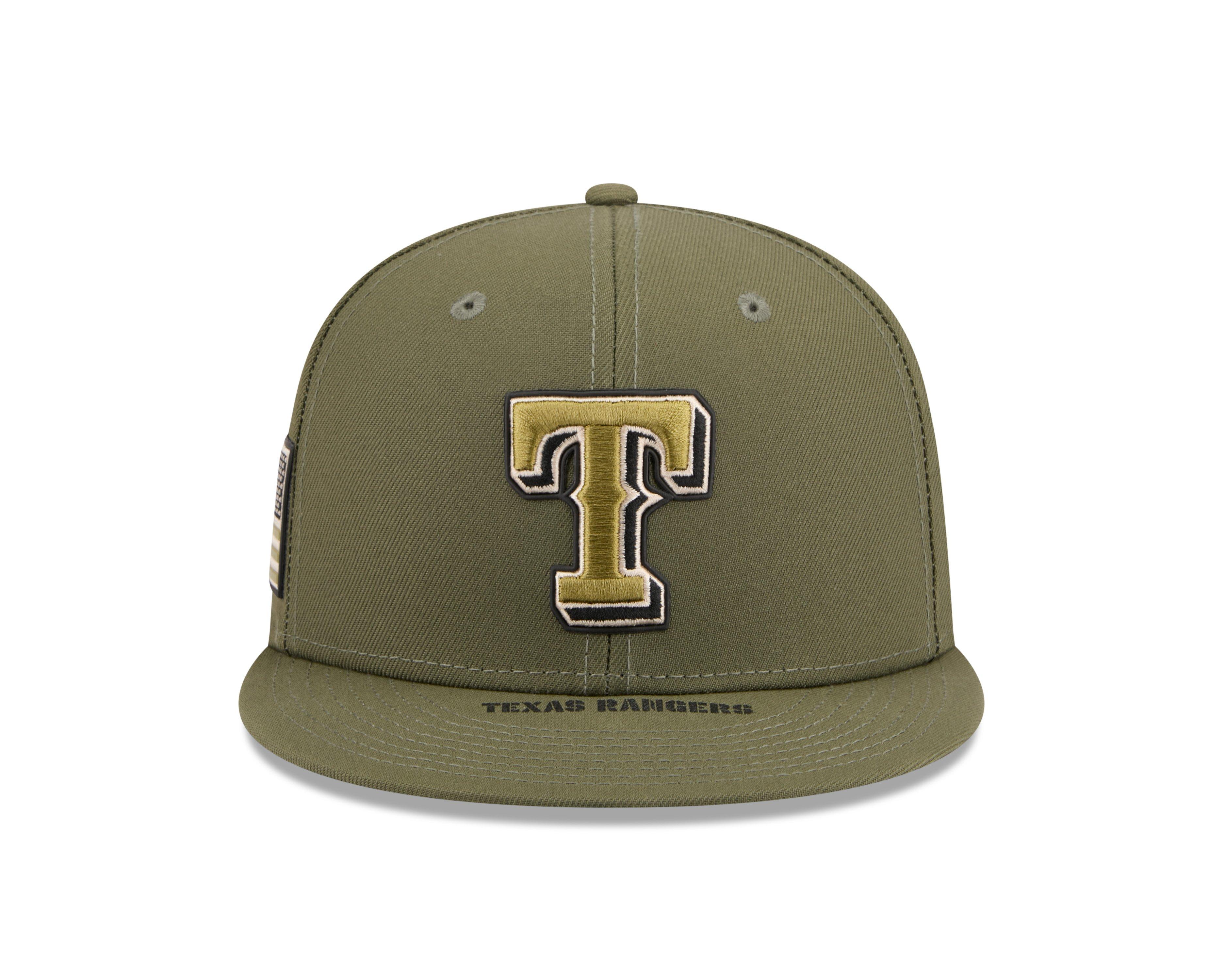 New Era Texas Rangers 9FIFTY Armed Forces Snapback Hat-Green - GREEN Thumbnail View 3