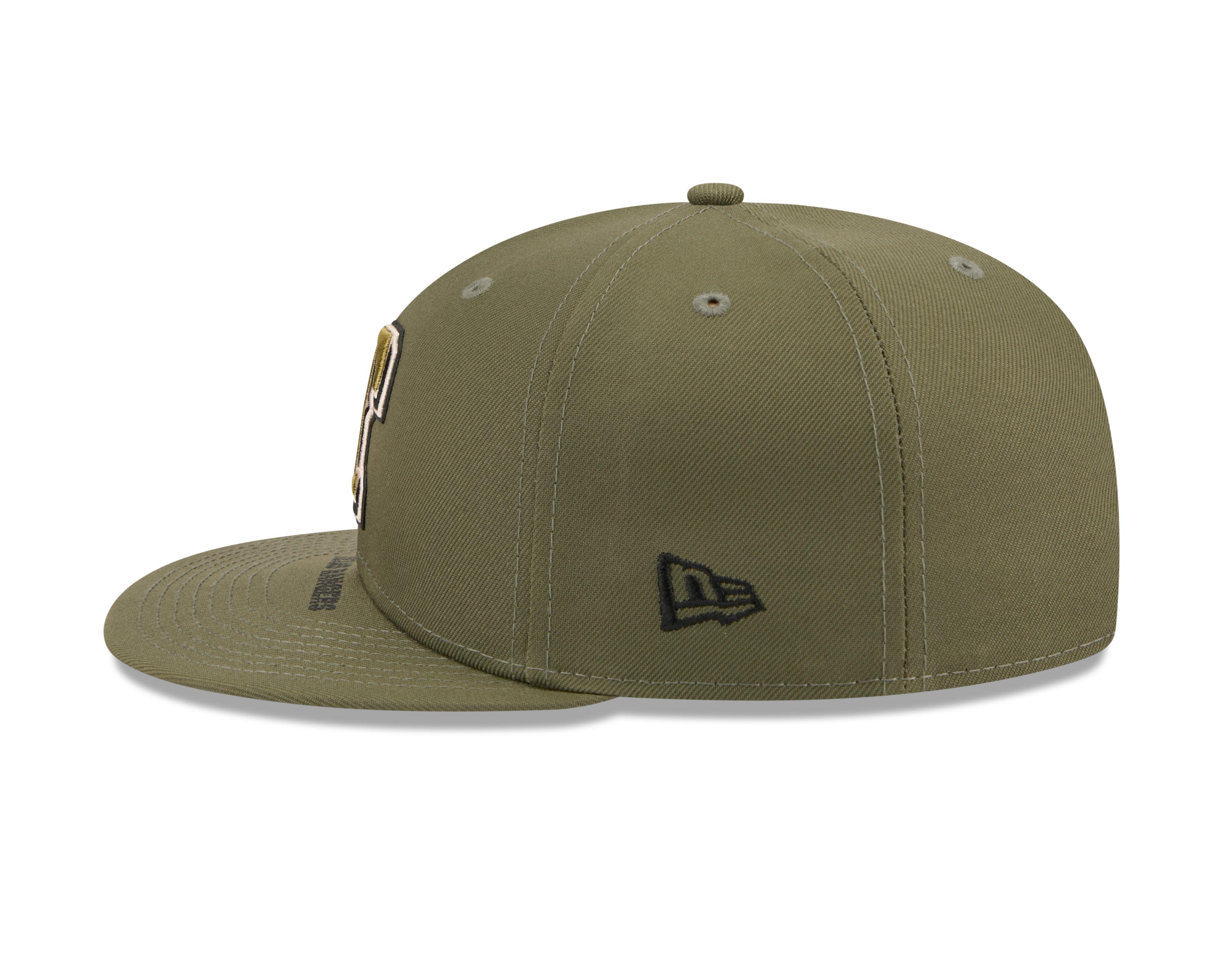 New Era Texas Rangers 9FIFTY Armed Forces Snapback Hat-Green - GREEN Thumbnail View 5