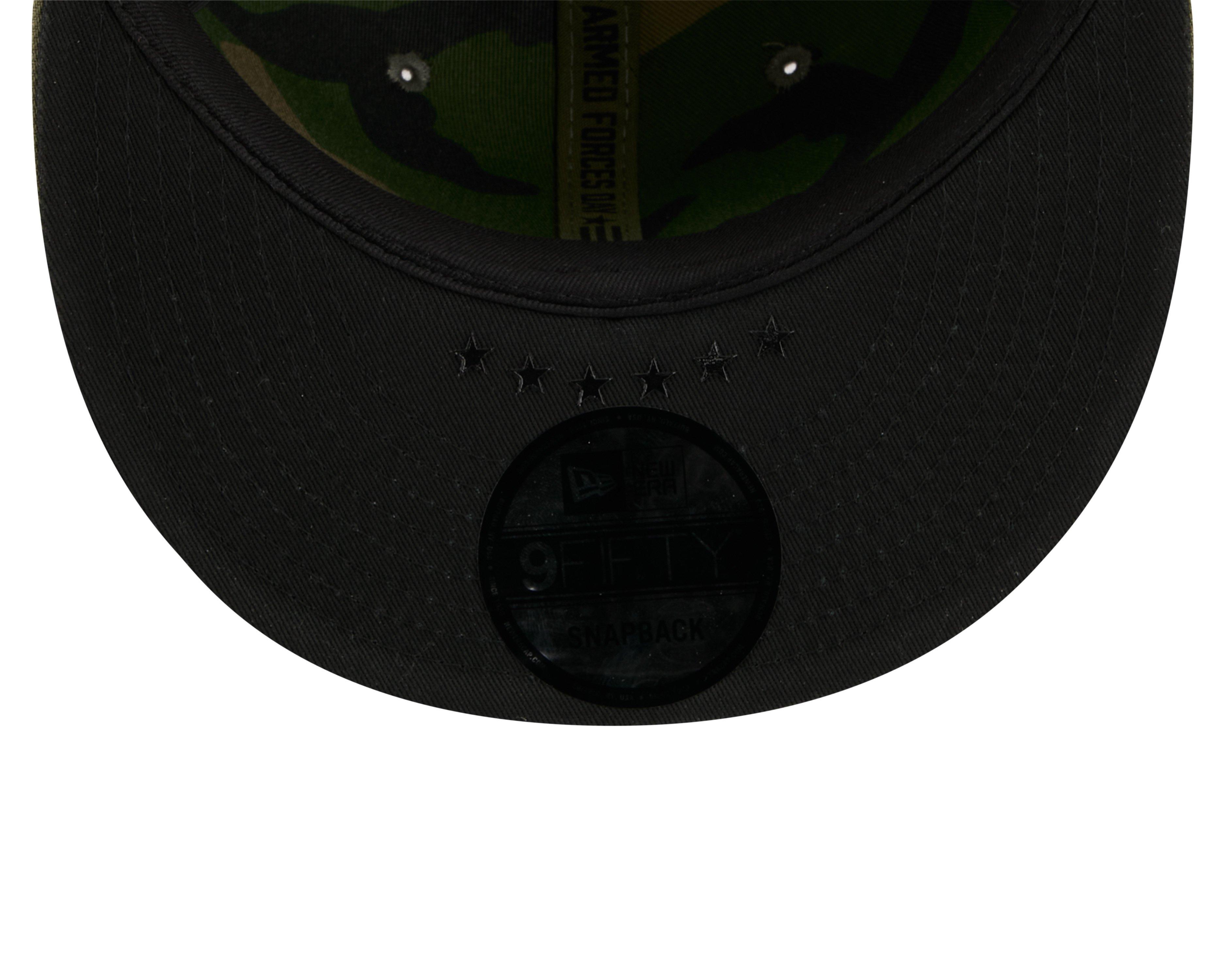 New Era Texas Rangers 9FIFTY Armed Forces Snapback Hat-Green - GREEN Thumbnail View 7