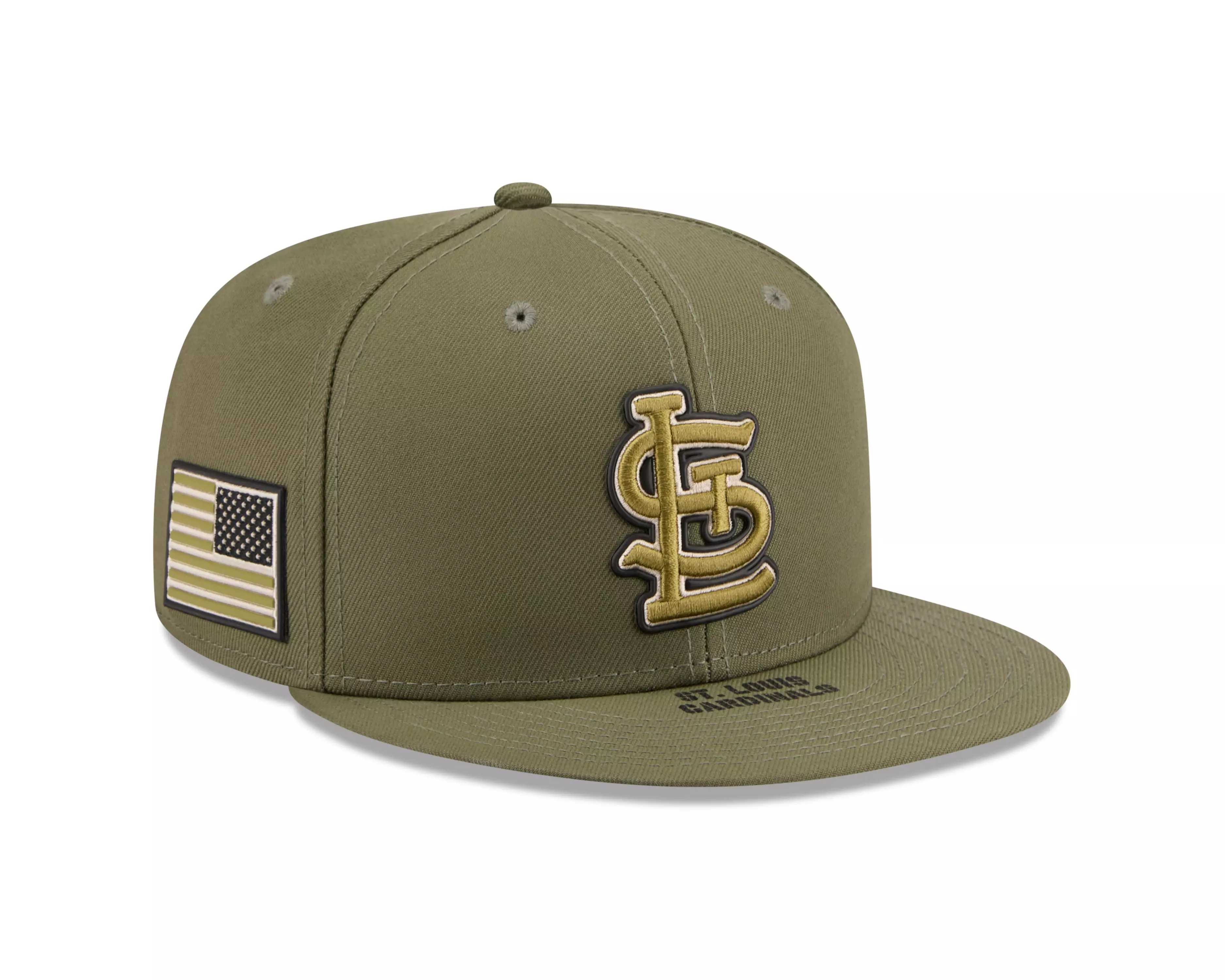 New Era St. Louis Cardinals 9FIFTY Armed Forces Snapback Hat-Green - GREEN