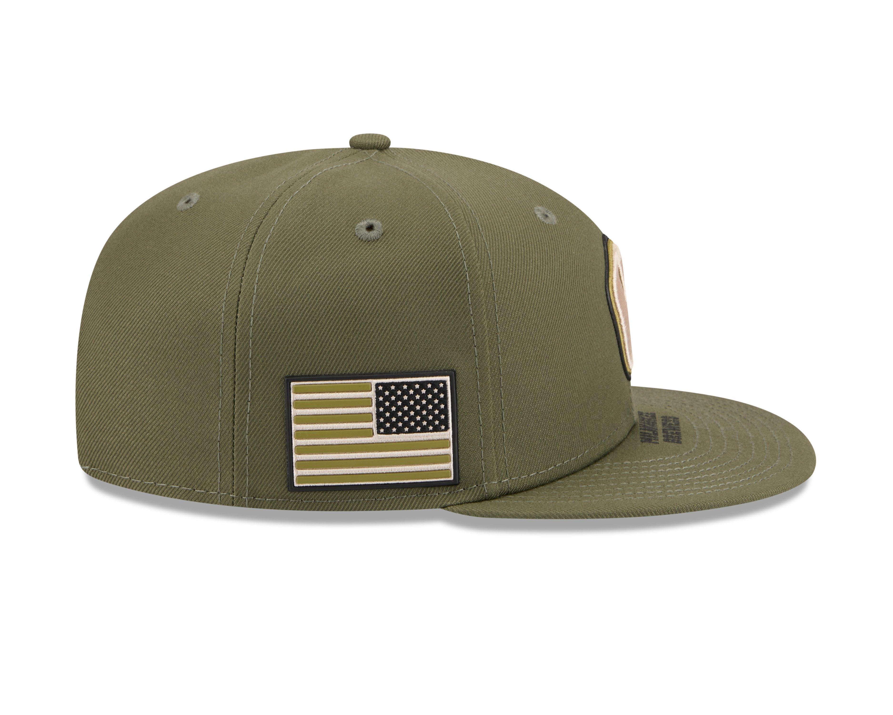 New Era Milwaukee Brewers 9FIFTY Armed Forces Snapback Hat-Green - GREEN Thumbnail View 6