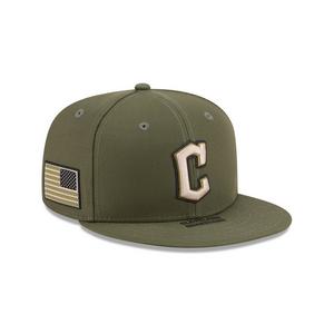 New Era Cleveland Guardians 9FIFTY Armed Forces Snapback Hat-Green