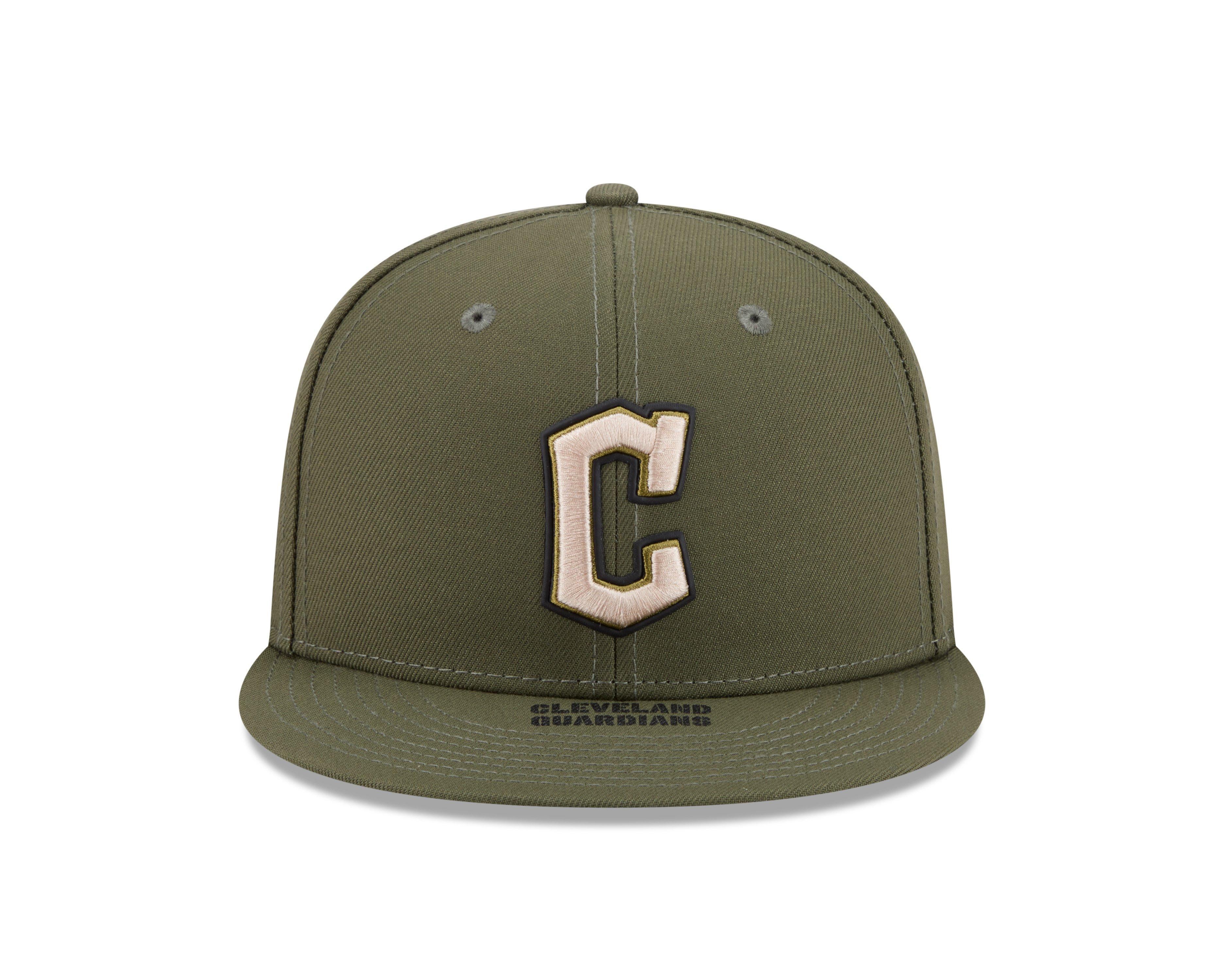 New Era Cleveland Guardians 9FIFTY Armed Forces Snapback Hat-Green - GREEN Thumbnail View 3