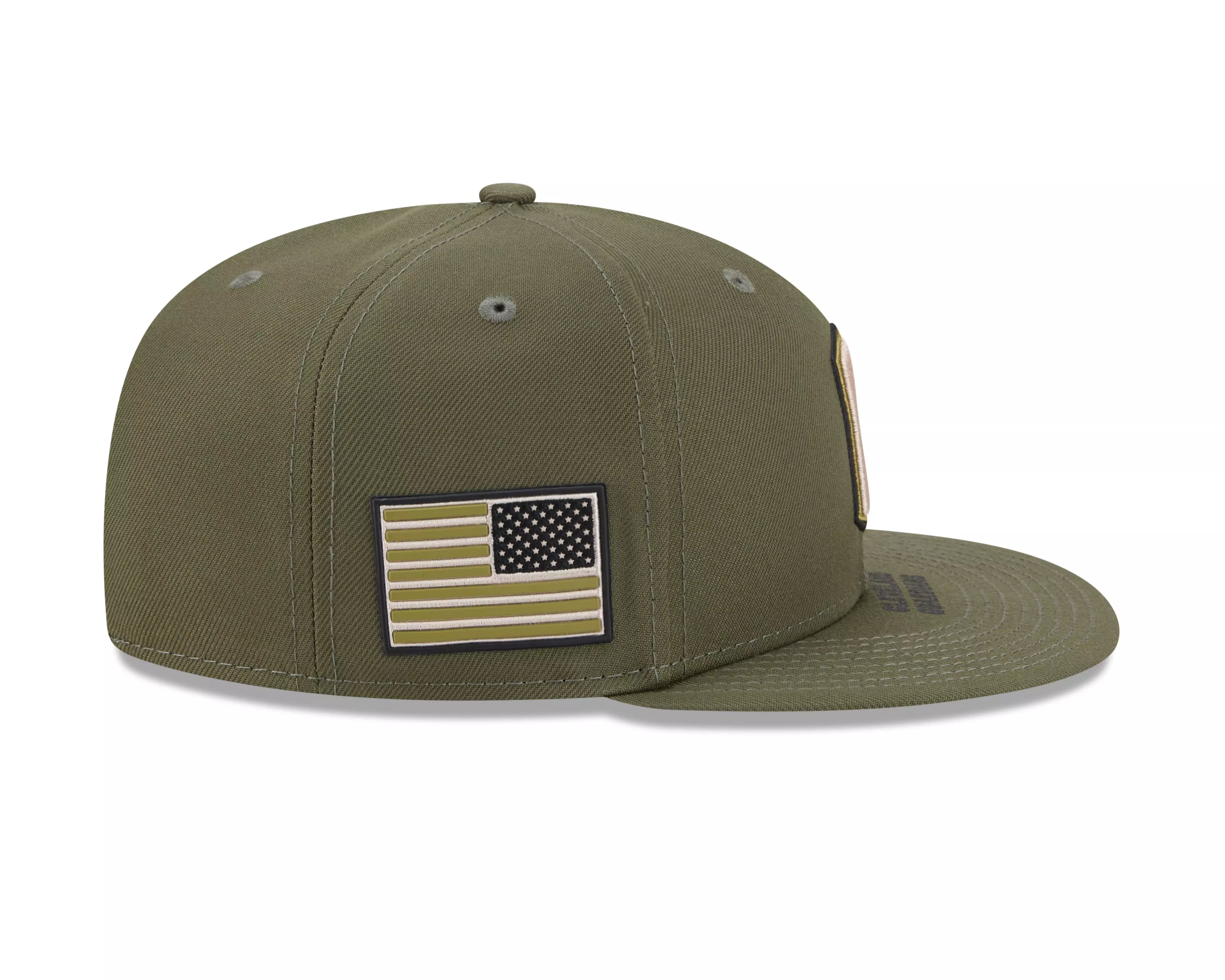 New Era Cleveland Guardians 9FIFTY Armed Forces Snapback Hat-Green - GREEN