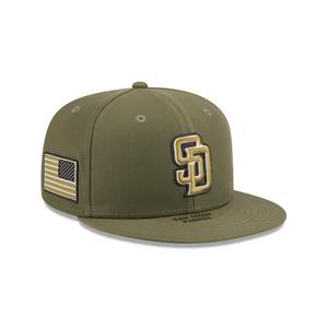 New Era San Diego Padres 9FIFTY Armed Forces Snapback Hat-Green