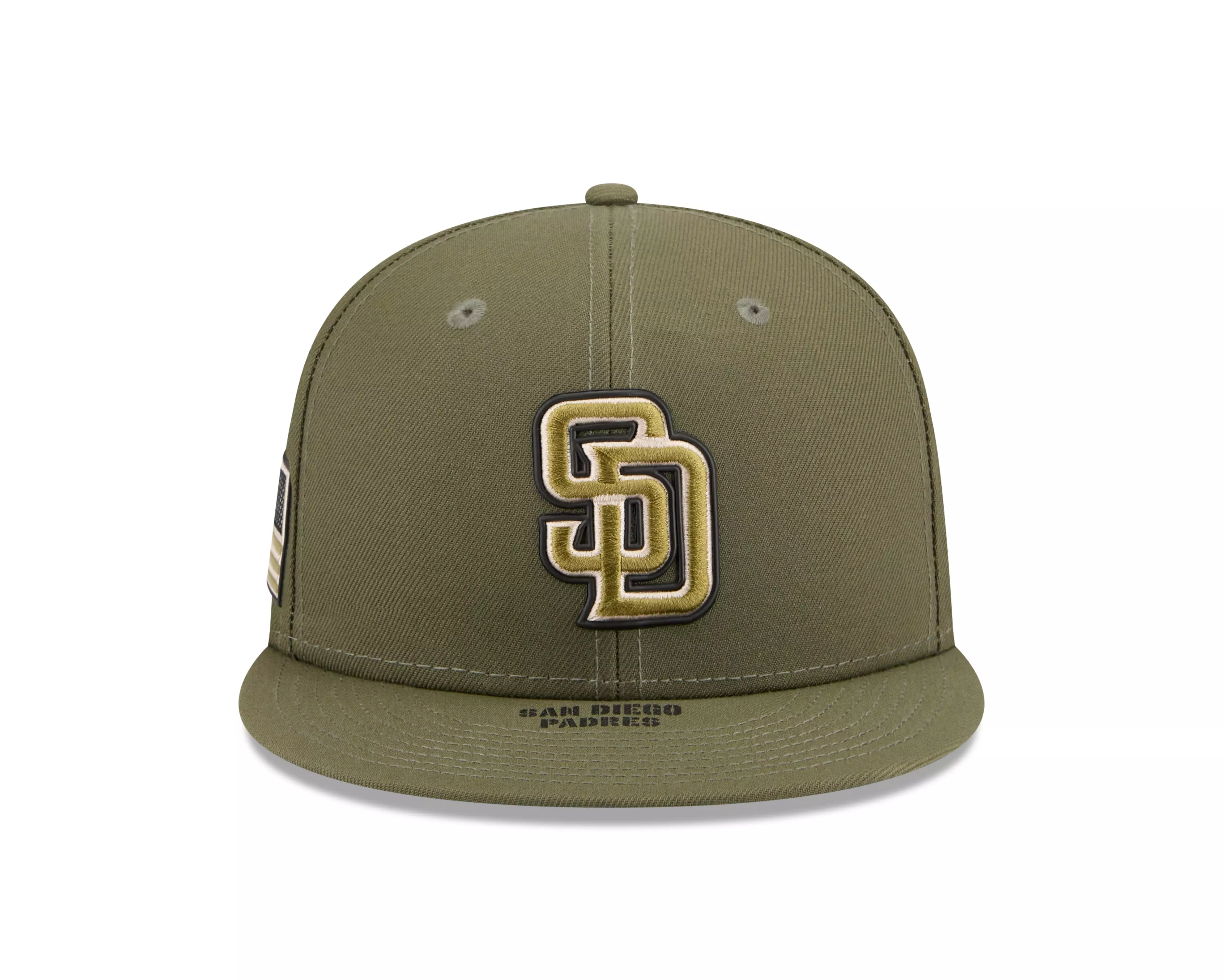 New Era San Diego Padres 9FIFTY Armed Forces Snapback Hat-Green - GREEN