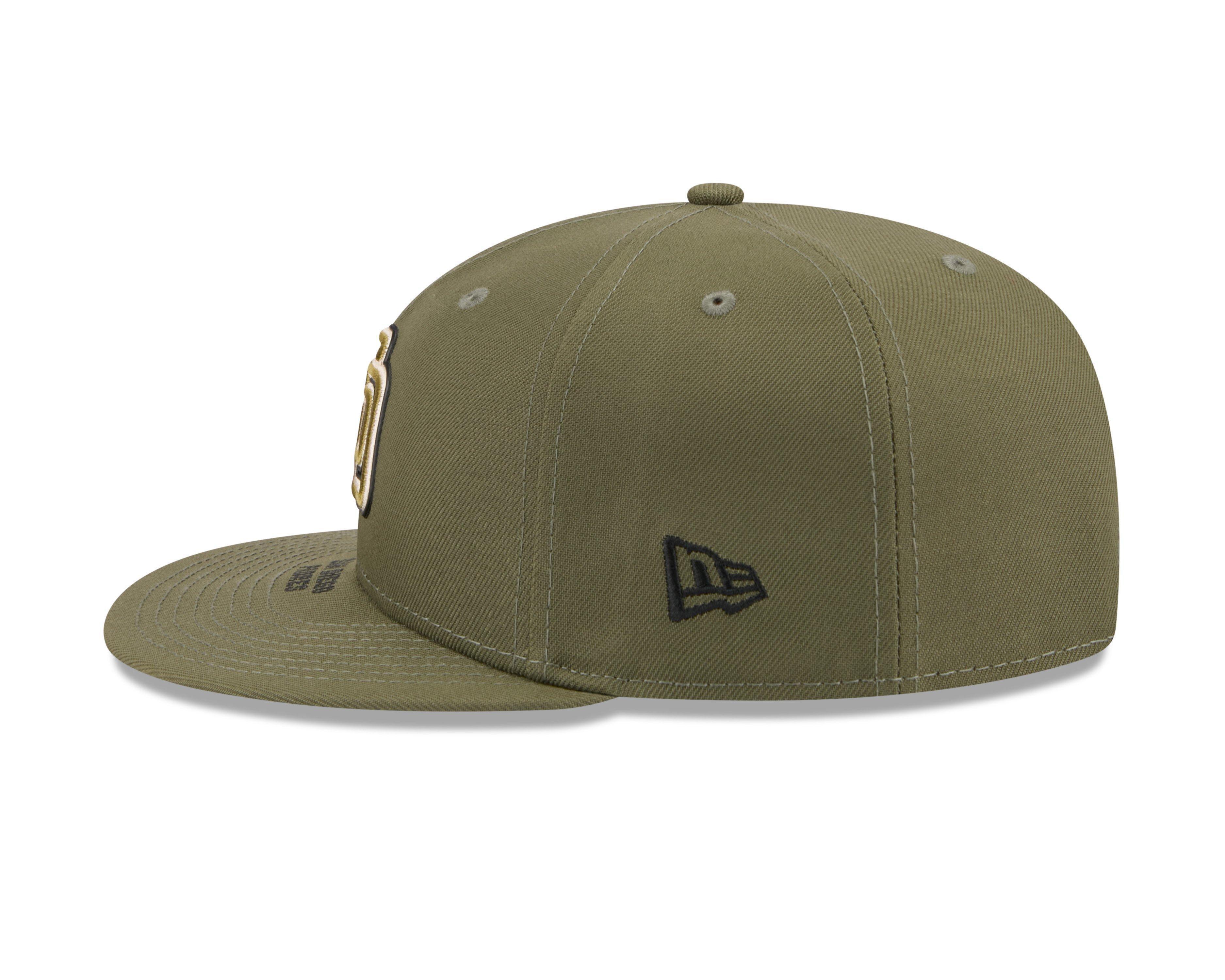 New Era San Diego Padres 9FIFTY Armed Forces Snapback Hat-Green - GREEN Thumbnail View 3