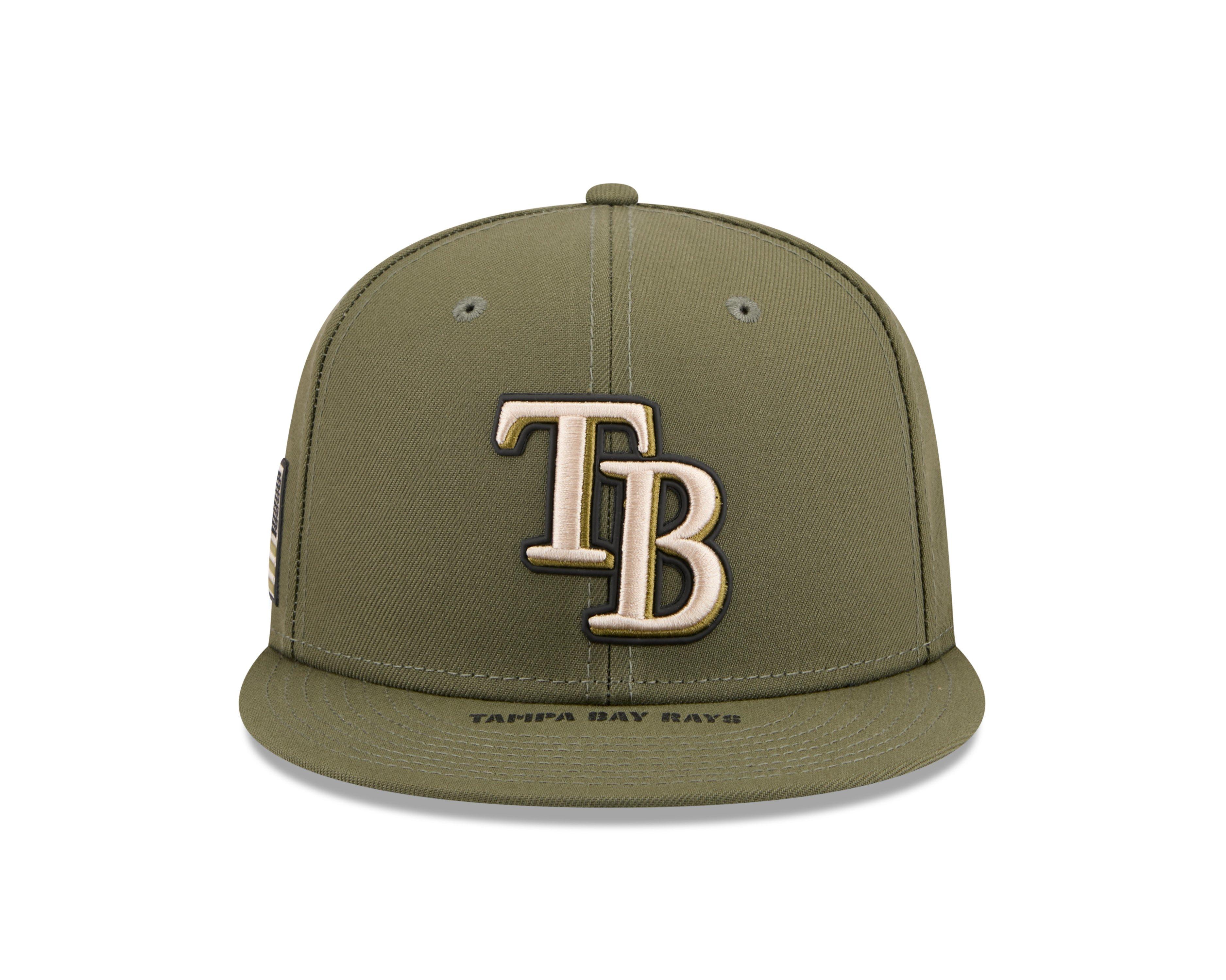 New Era Tampa Bay Rays 9FIFTY Armed Forces Snapback Hat-Green - GREEN Thumbnail View 3
