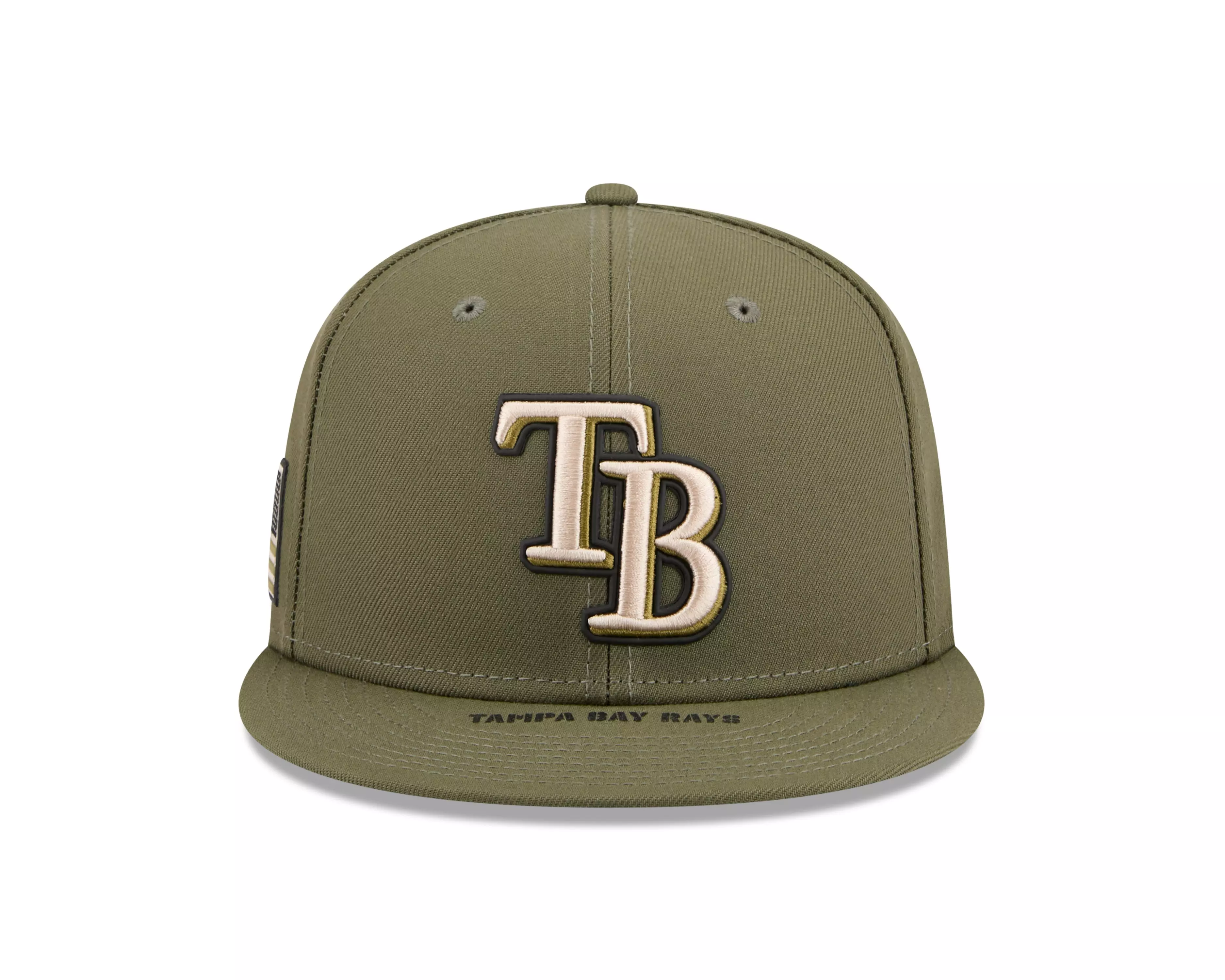 New Era Tampa Bay Rays 9FIFTY Armed Forces Snapback Hat-Green - GREEN