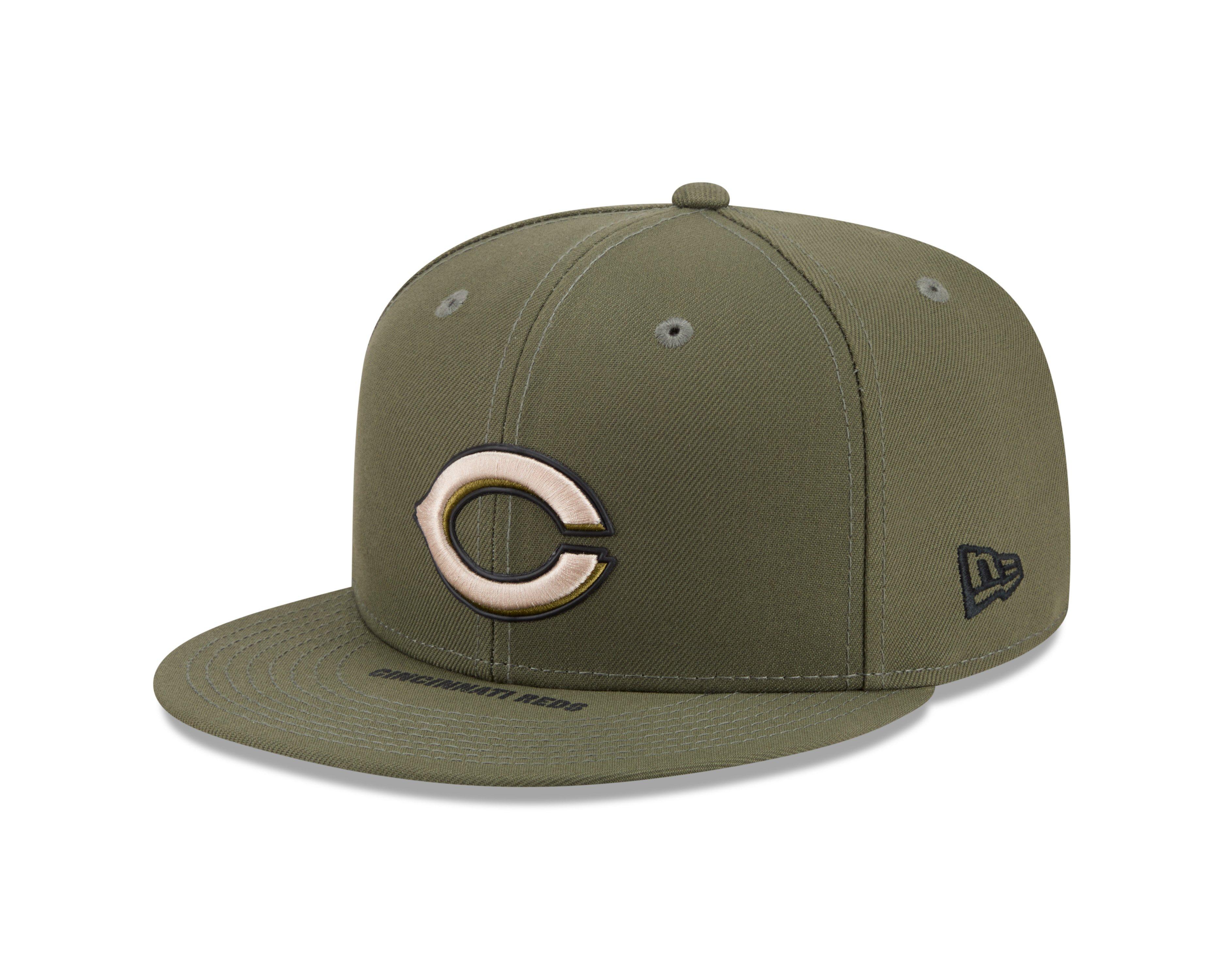 New Era Cincinnati Reds 9FIFTY Armed Forces Green Snapback Hat
