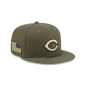 New Era Cincinnati Reds 9FIFTY Armed Forces Snapback Hat-Green