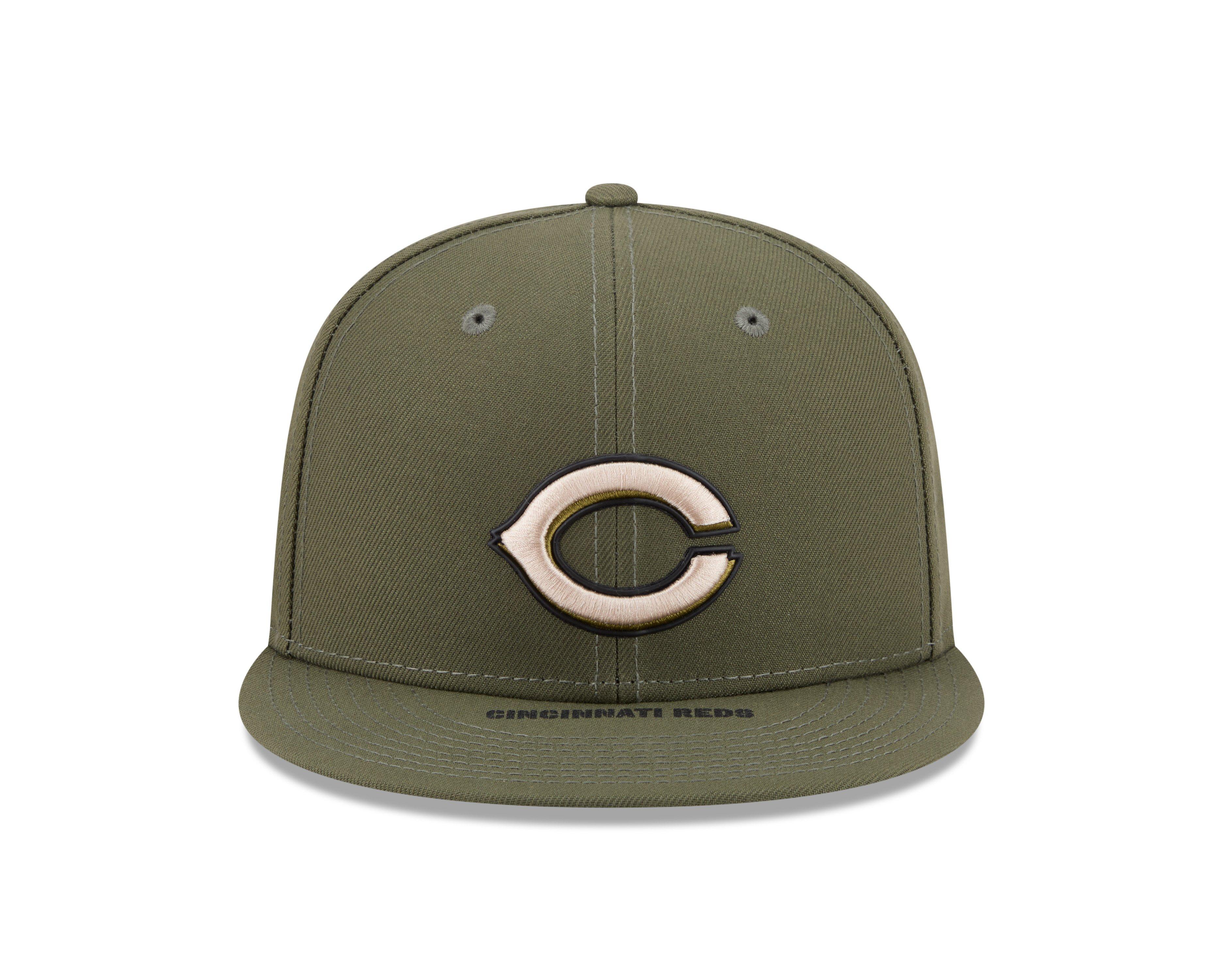New Era Cincinnati Reds 9FIFTY Armed Forces Snapback Hat-Green - GREEN Thumbnail View 3