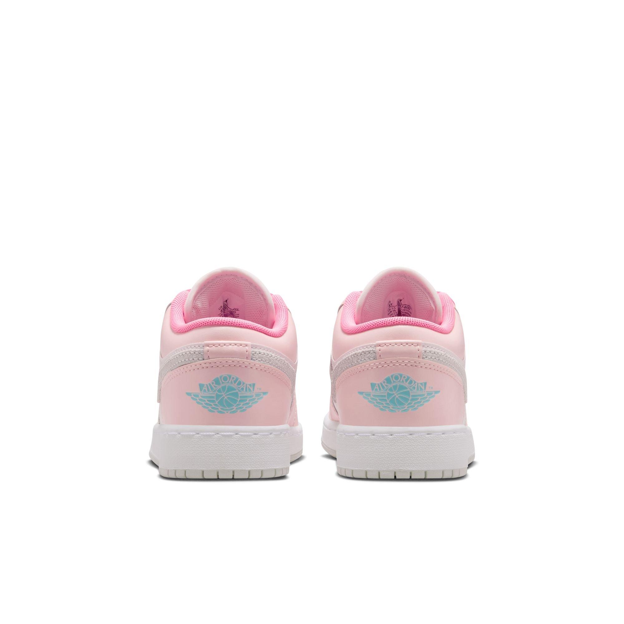 Jordan 1 Low SE "Pink Bloom" Grade School Girls' Shoe - PINK Thumbnail View 7