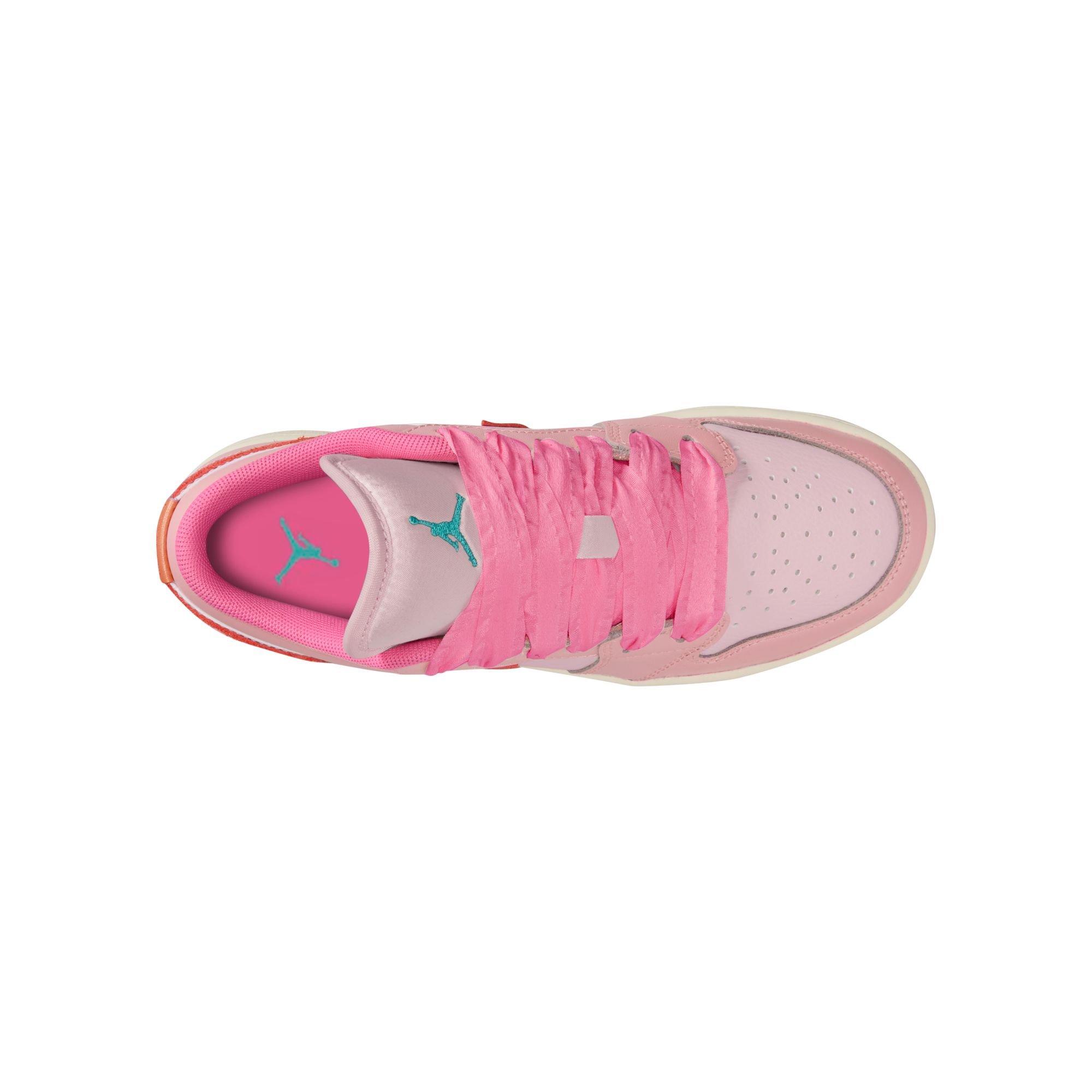 Jordan 1 Low SE "Pink Bloom" Grade School Girls' Shoe - PINK Thumbnail View 8