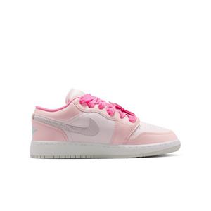 Jordan 1 Low SE "Pink Bloom" Grade School Girls' Shoe