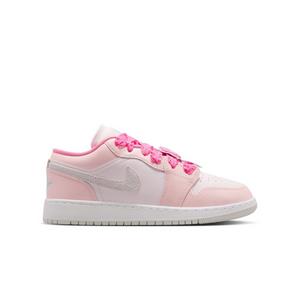 Jordan 1 Low SE "Pink Bloom" Grade School Girls' Shoe