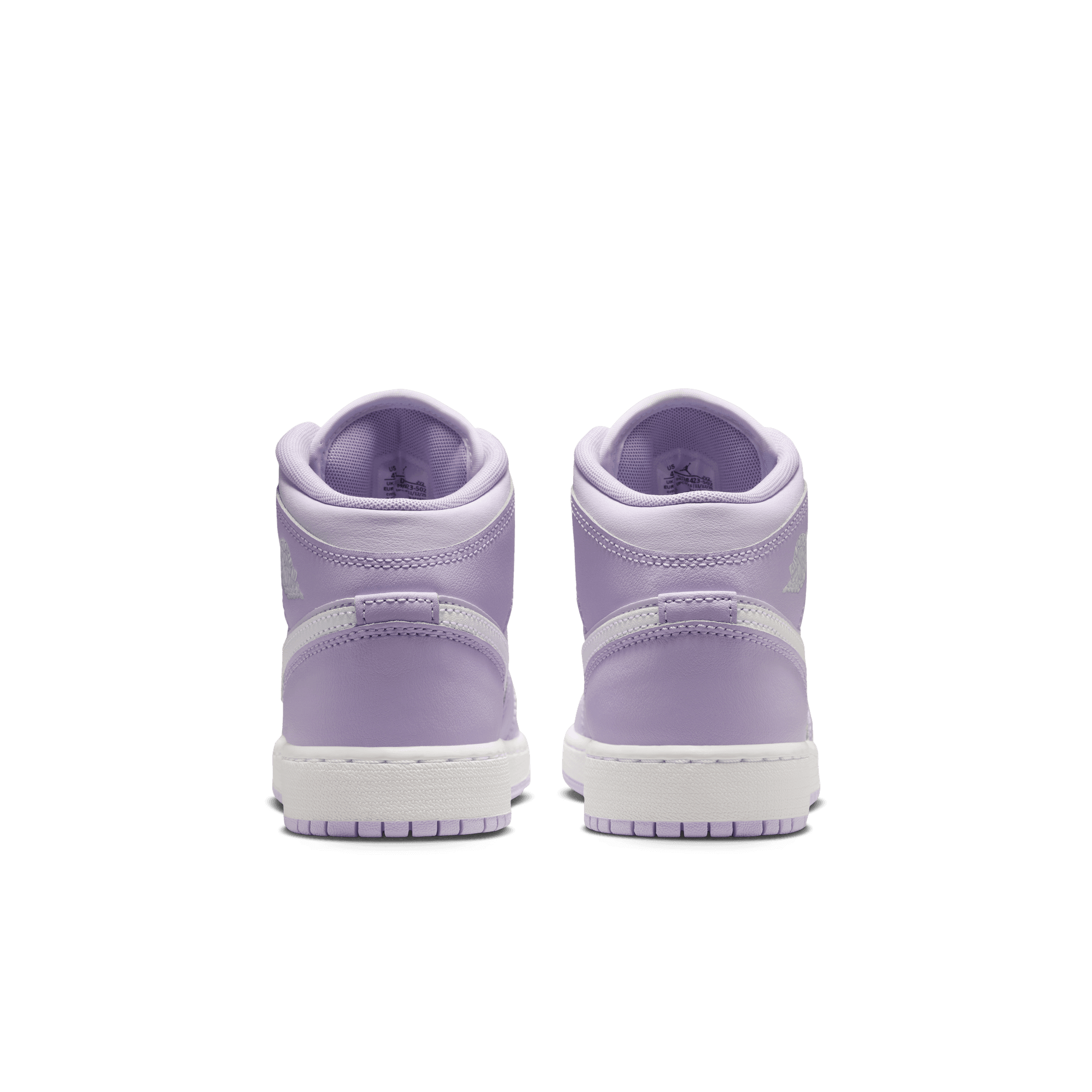 Jordan 1 Mid "Violet Mist/White/Barely Grape" Grade School Girls' Shoe - PURPLE/WHITE Thumbnail View 7