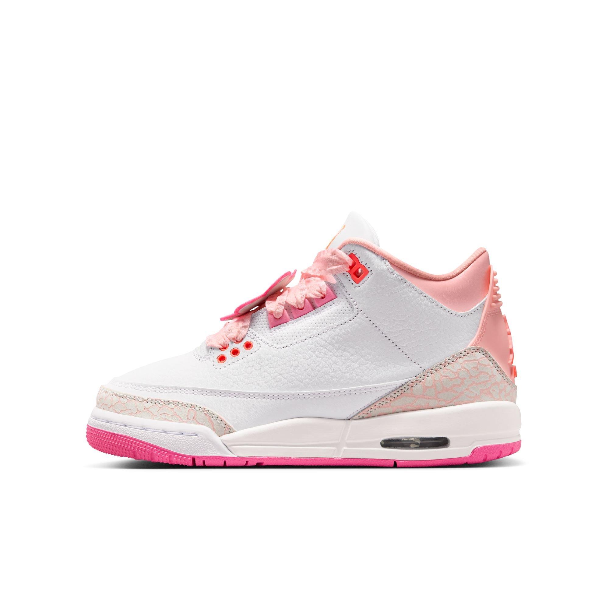 JORDAN 3 RETRO "SECRET GARDEN" GS - PEARL PINK/HYPER ORANGE/PINK BLOOM Thumbnail View 9