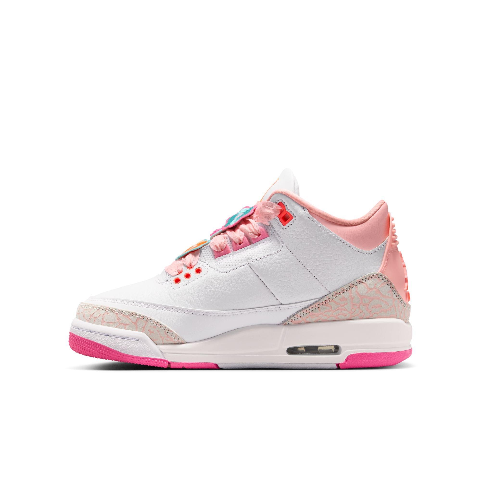 JORDAN 3 RETRO "SECRET GARDEN" GS - PEARL PINK/HYPER ORANGE/PINK BLOOM Thumbnail View 10
