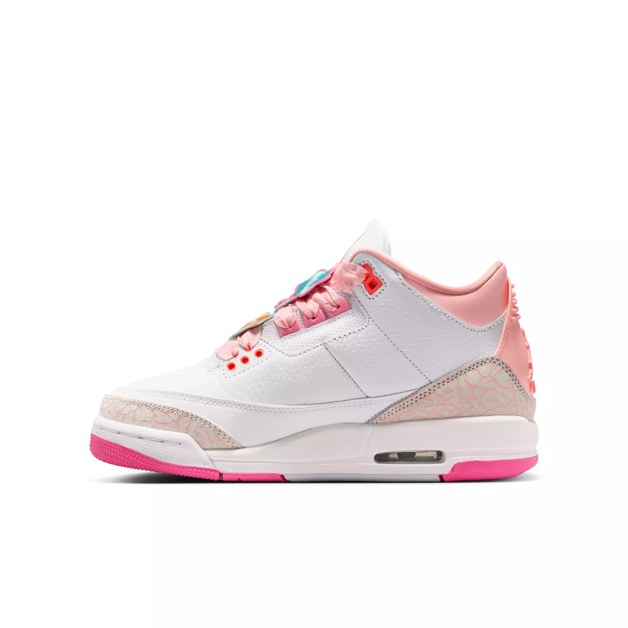 JORDAN 3 RETRO "SECRET GARDEN" GS - PEARL PINK/HYPER ORANGE/PINK BLOOM
